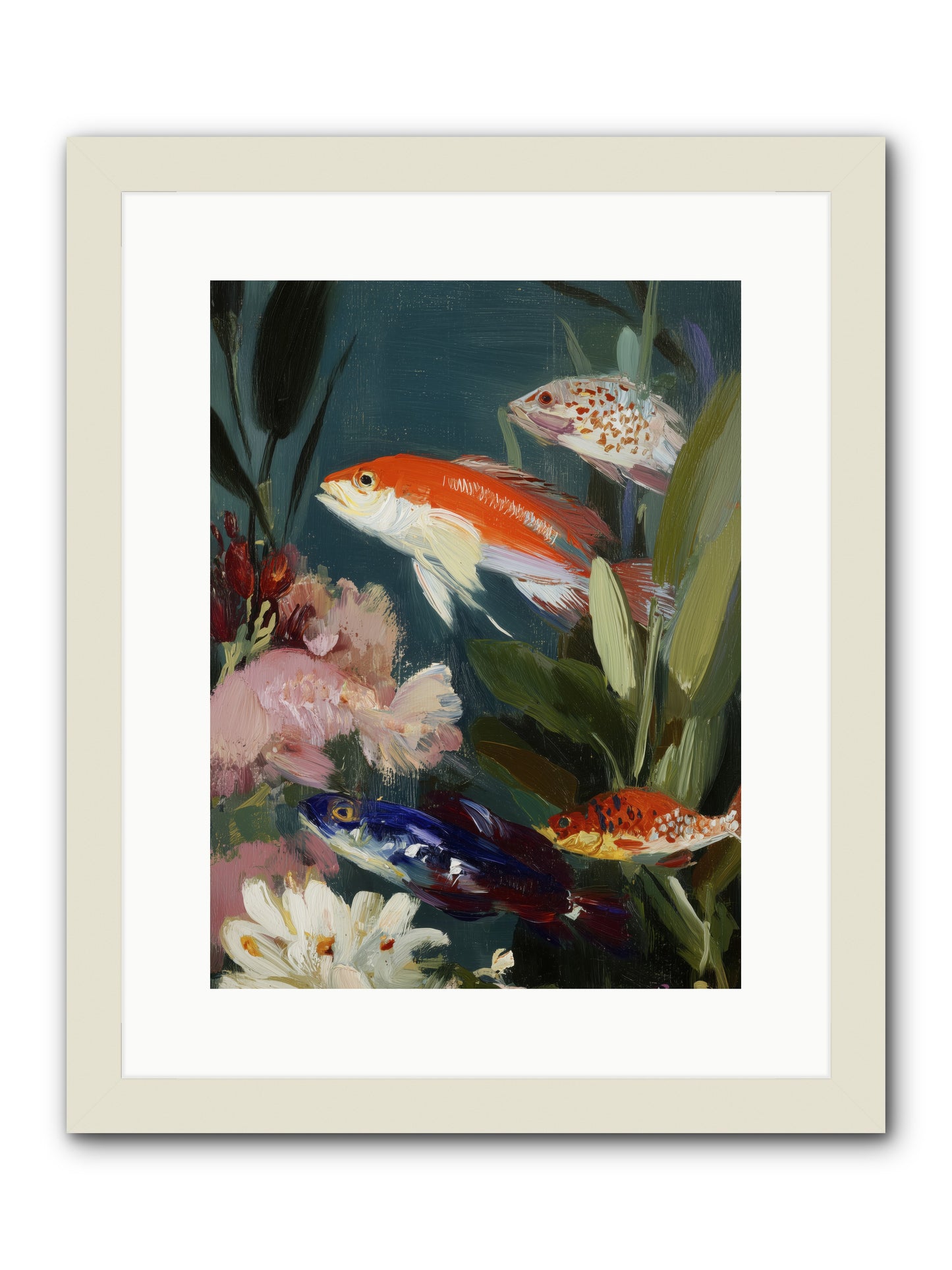 Dancing Through Tide -- Framed Print - White 12x16
