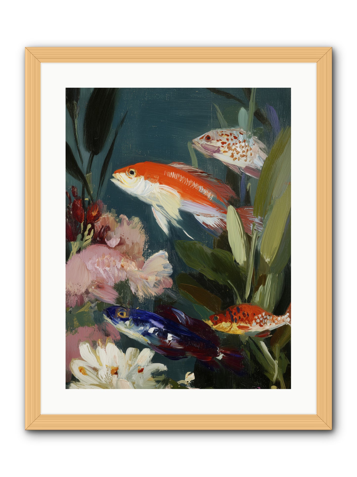 Dancing Through Tide -- Framed Print - Natural 18x24