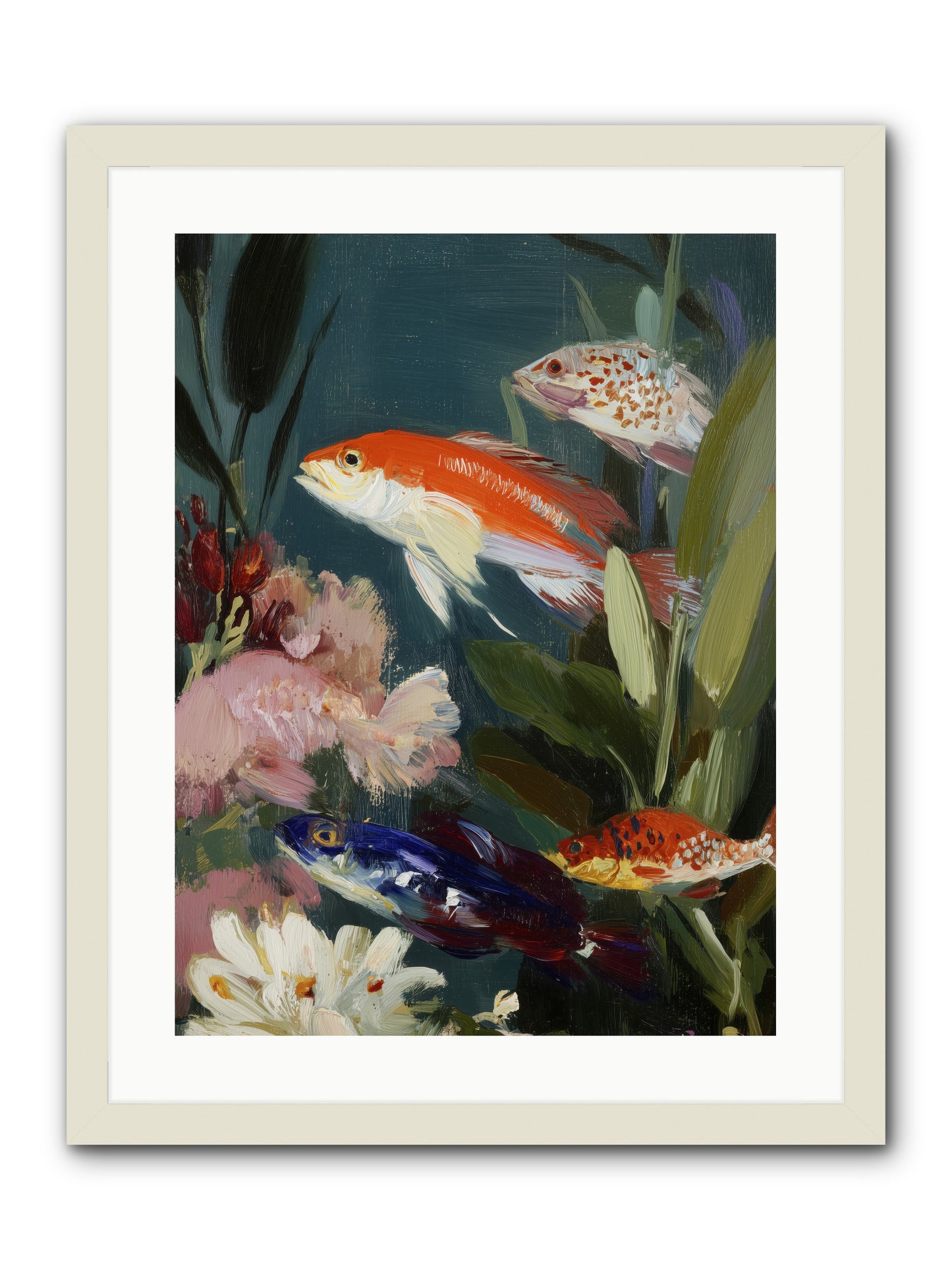 Dancing Through Tide -- Framed Print - White 18x24