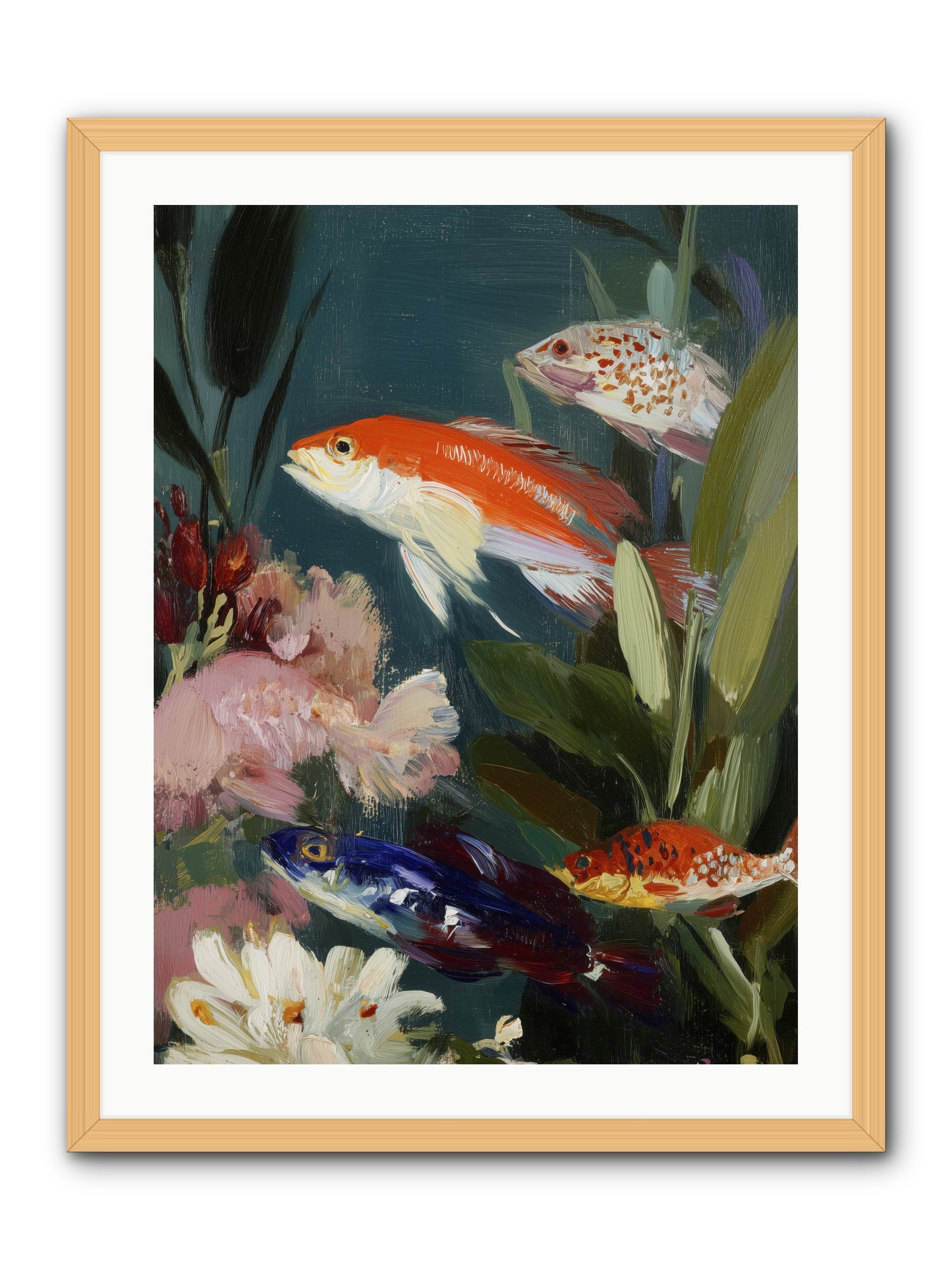 Dancing Through Tide -- Framed Print - Natural 24x32