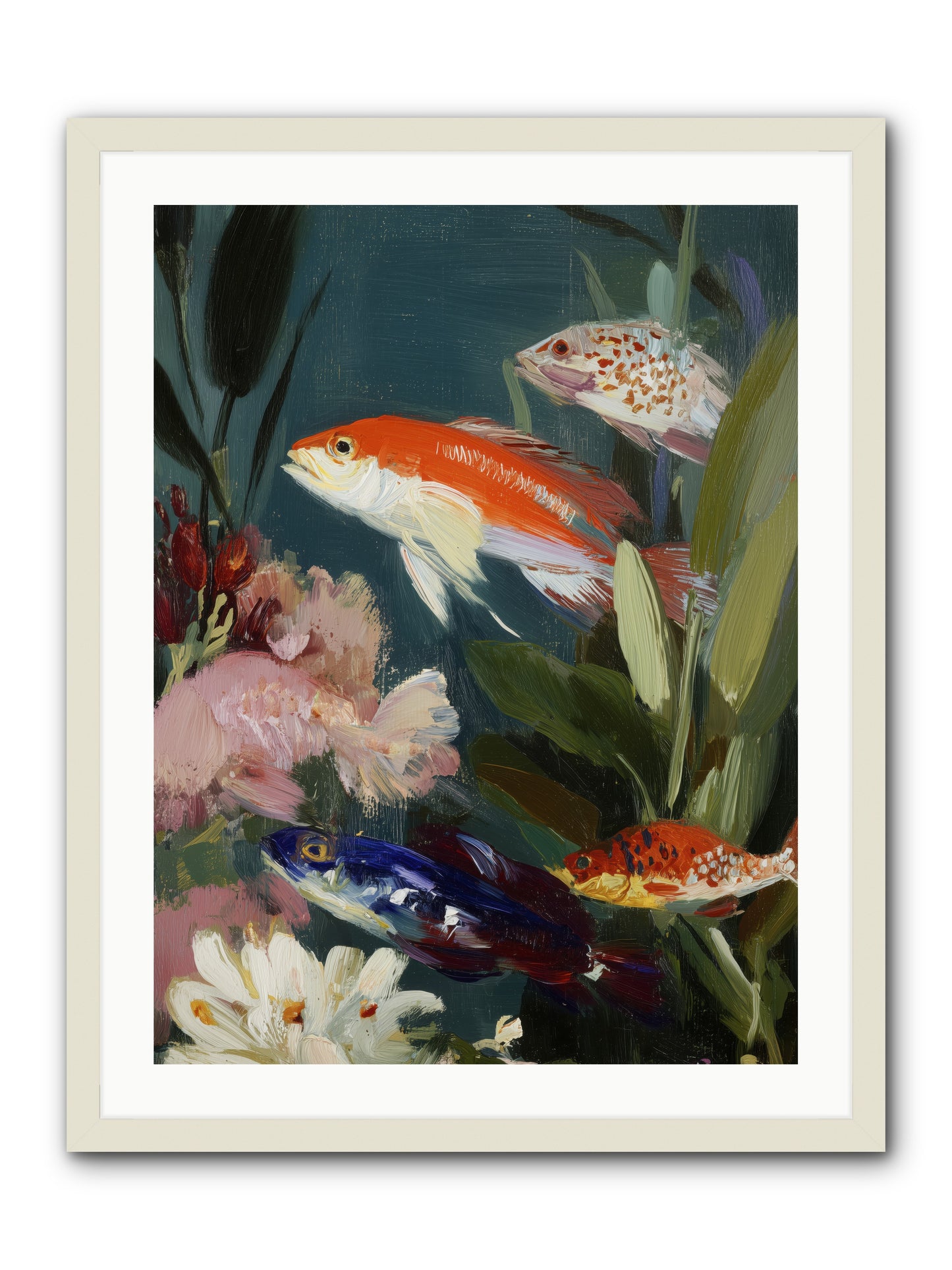Dancing Through Tide -- Framed Print - White 24x32