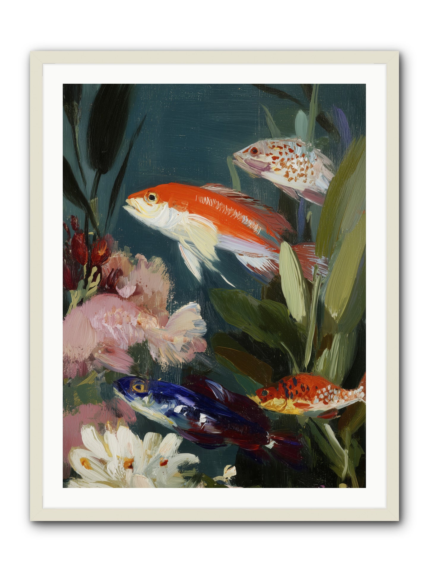 Dancing Through Tide -- Framed Print - White 30x40