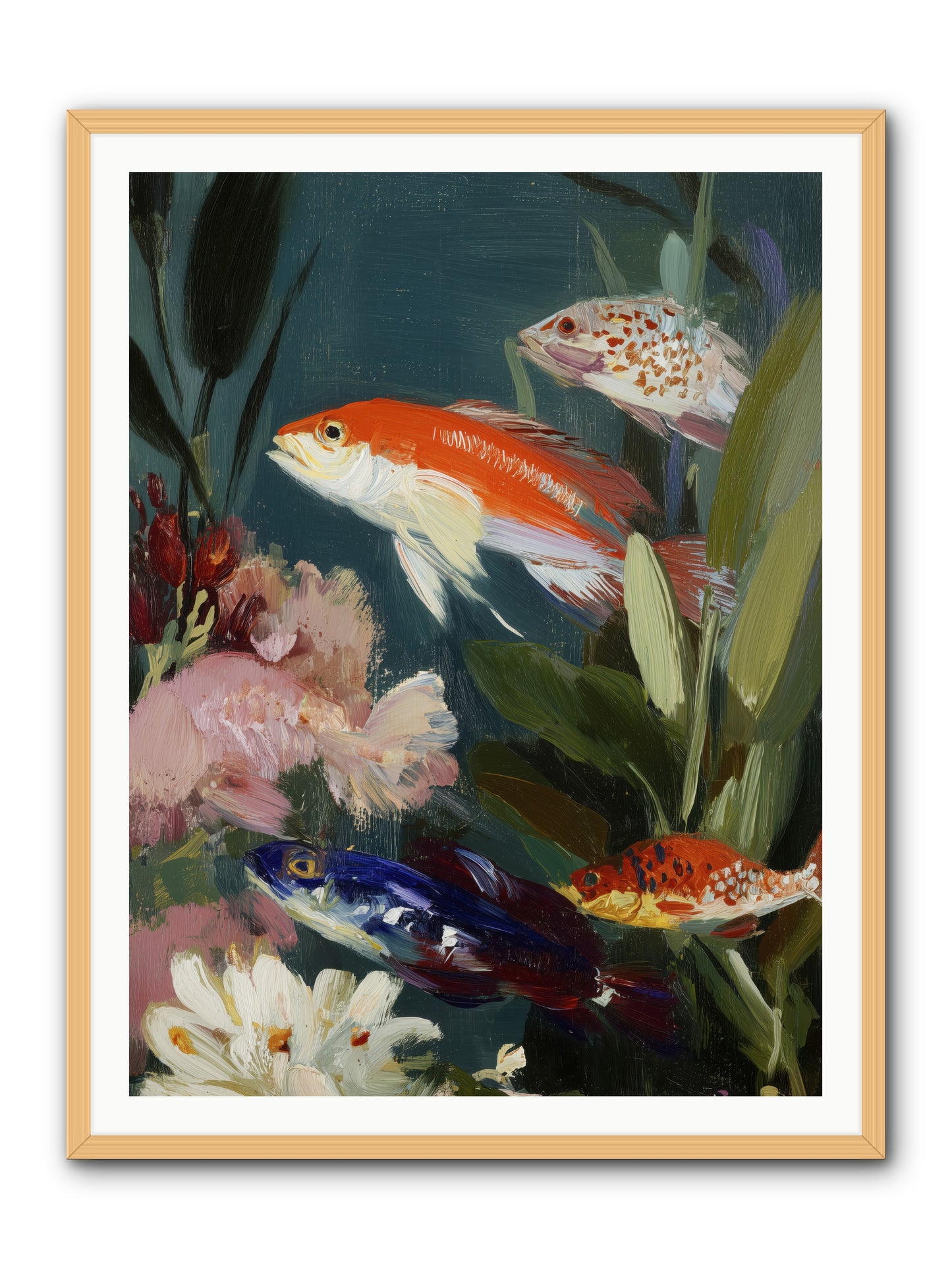 Dancing Through Tide -- Framed Print - Natural 36x48
