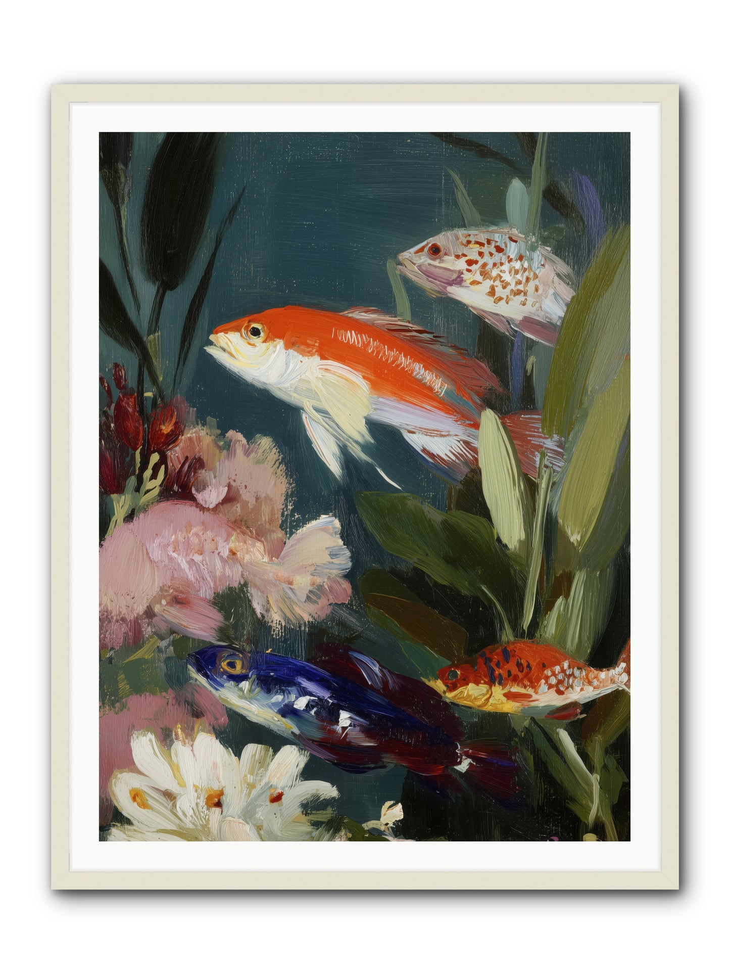 Dancing Through Tide -- Framed Print - White 36x48