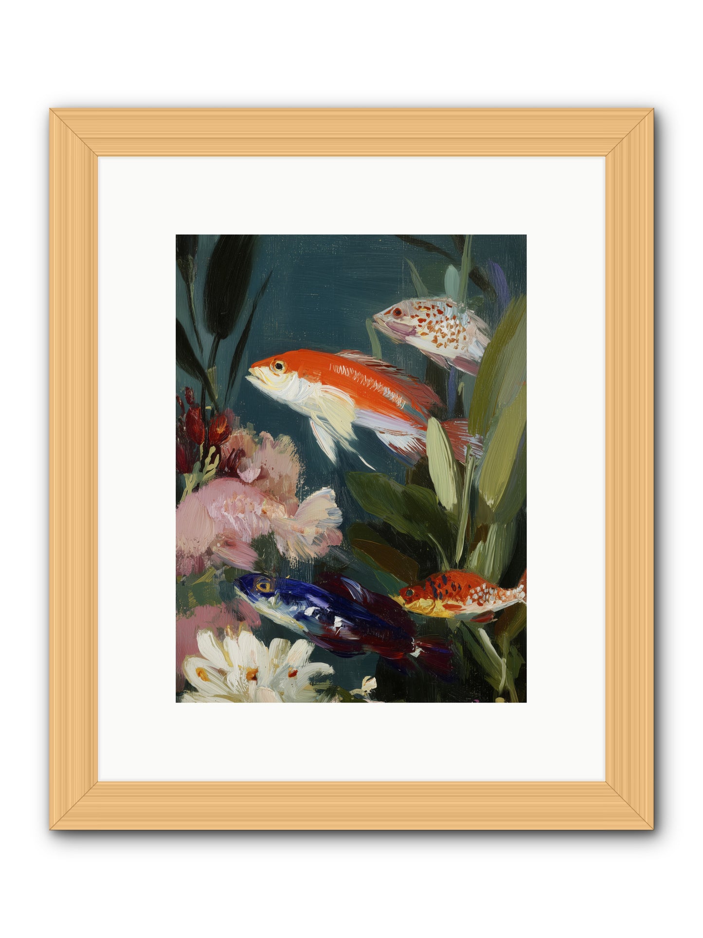 Dancing Through Tide -- Framed Print - Natural 9x12