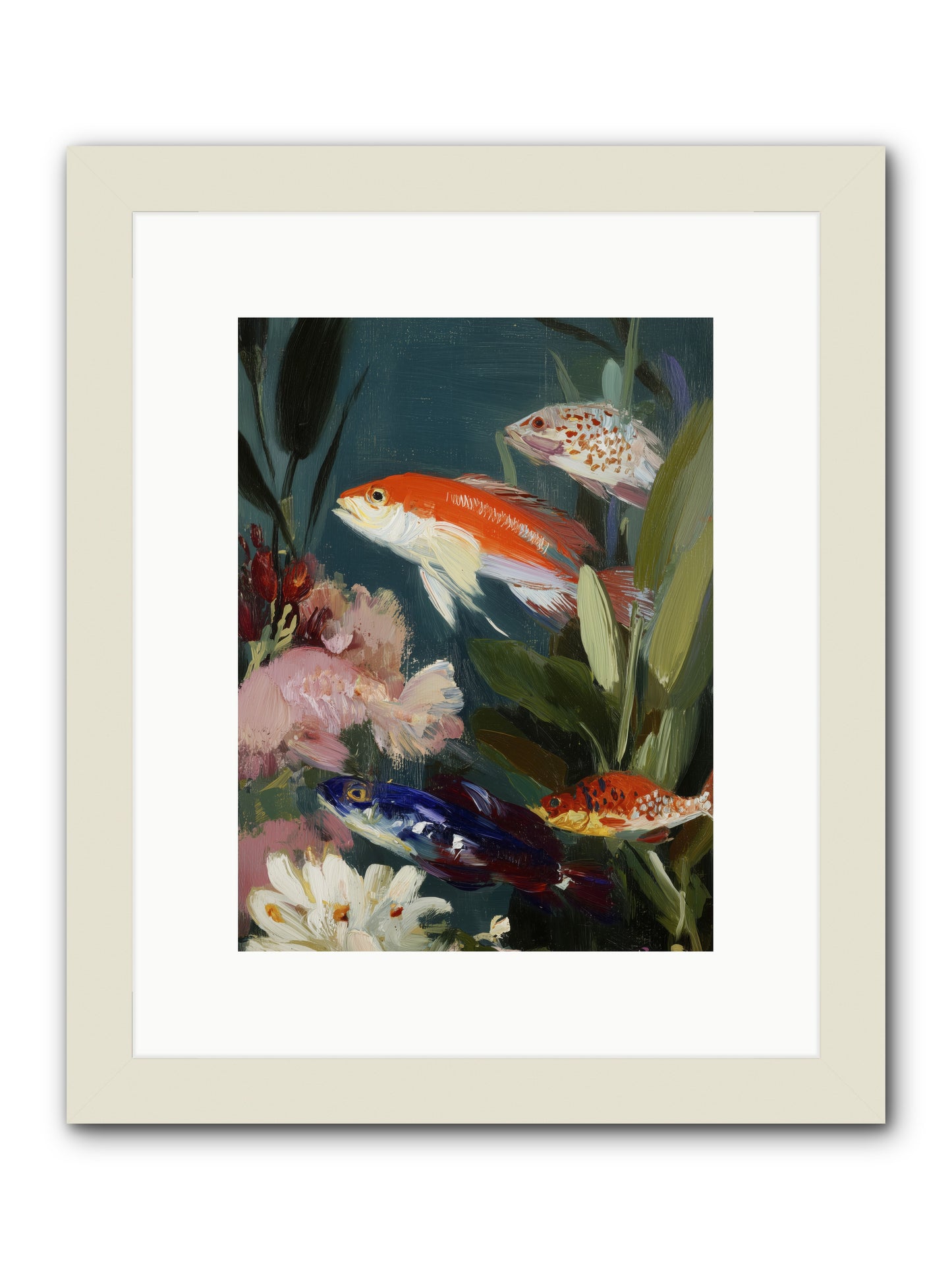 Dancing Through Tide -- Framed Print - White 9x12