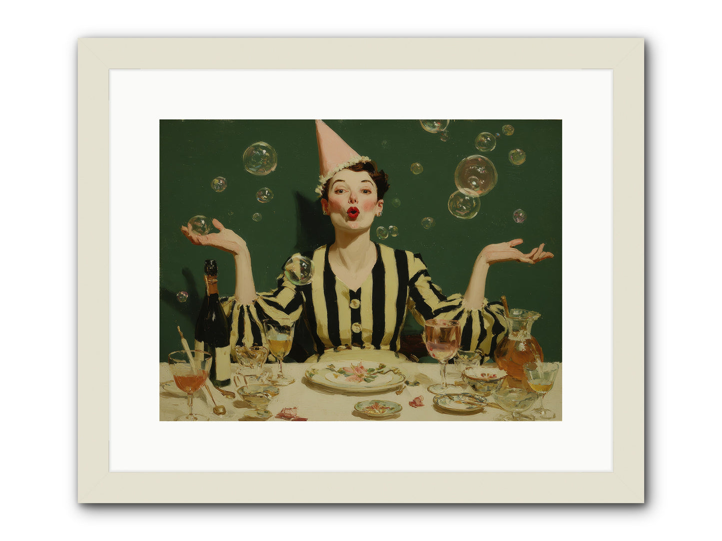 Dandelion & Vice -- Framed Print - White 16x12