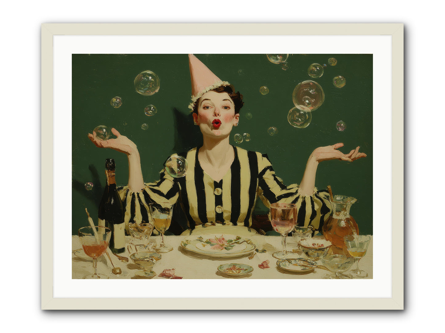 Dandelion & Vice -- Framed Print - White 32x24