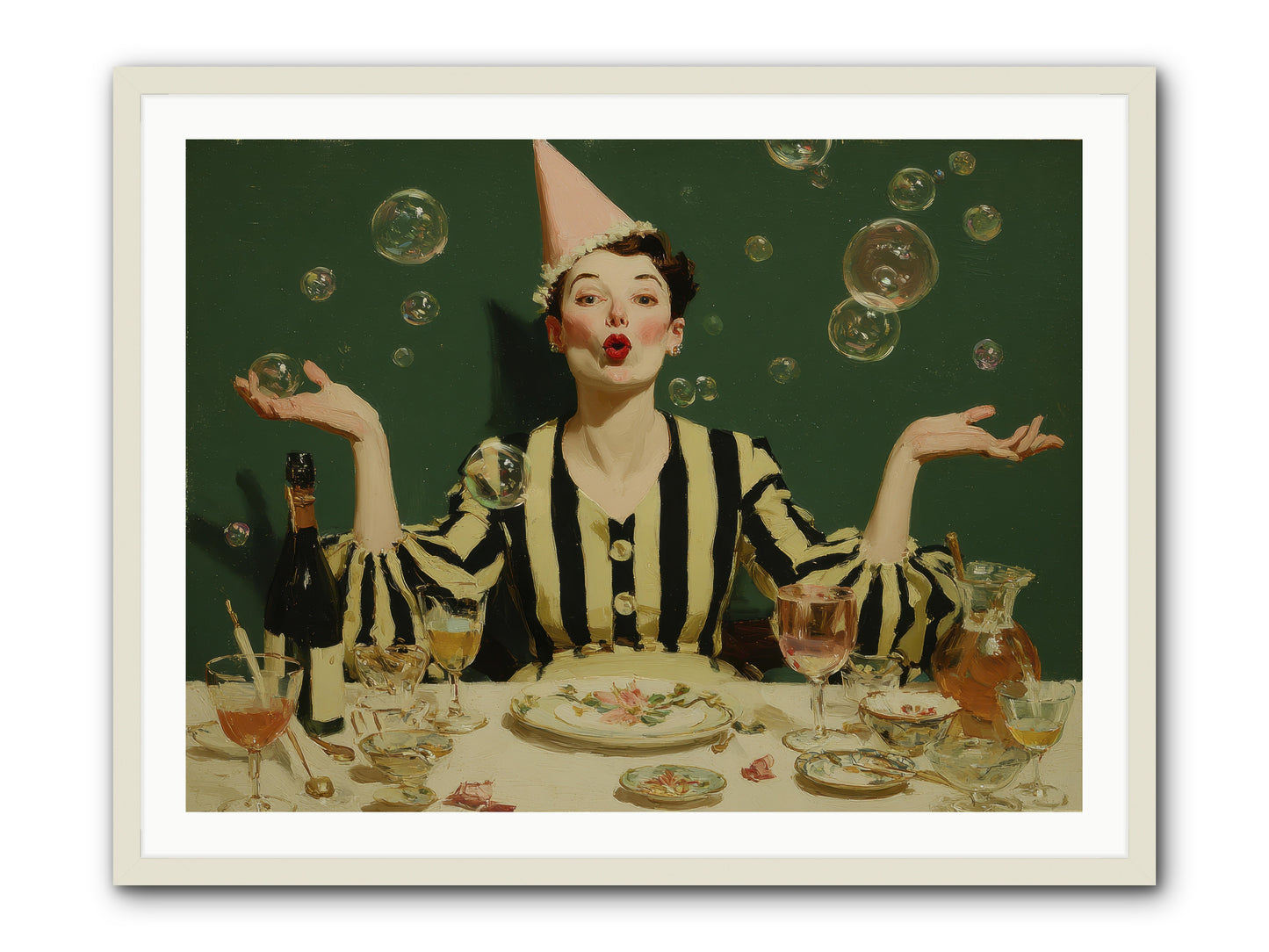 Dandelion & Vice -- Framed Print - White 40x30