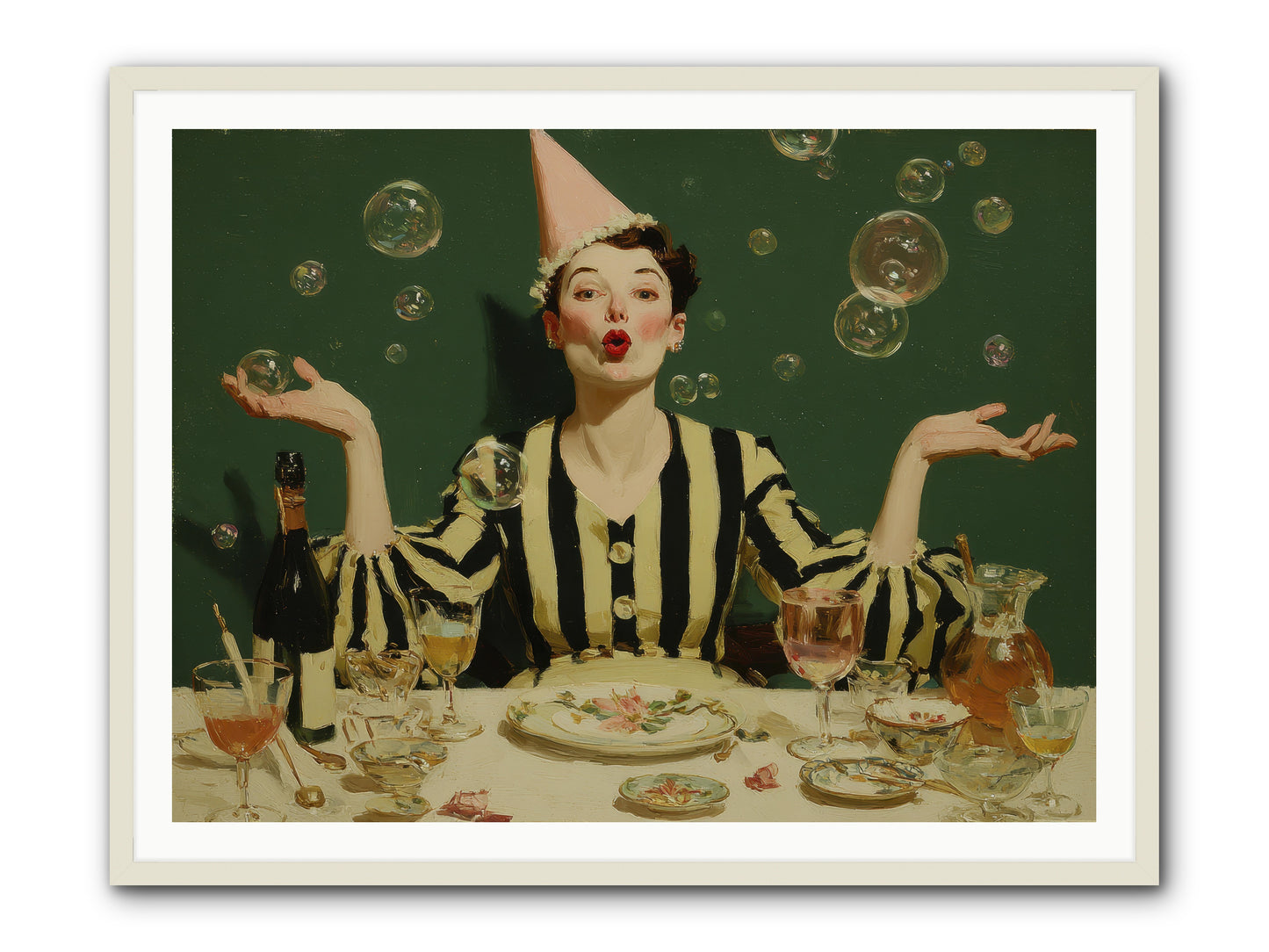 Dandelion & Vice -- Framed Print - White 48x36
