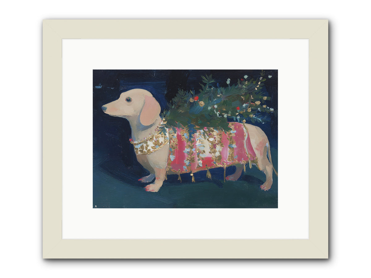 Dapper In December -- Framed Print - White 12x9