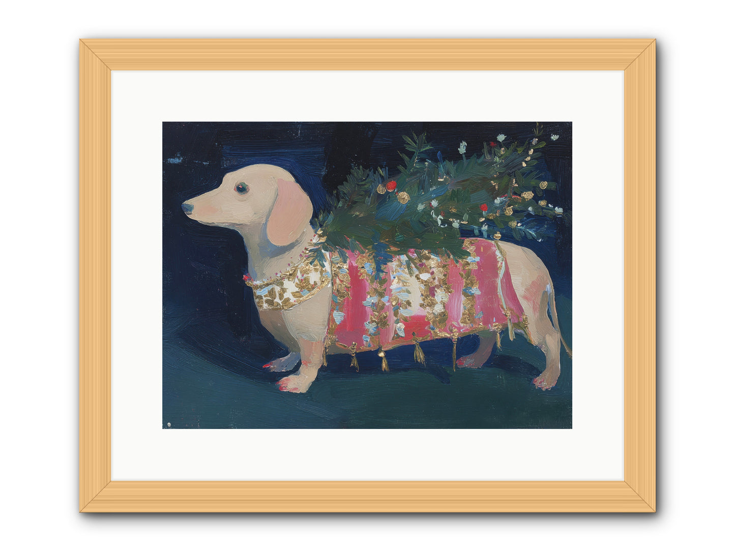Dapper In December -- Framed Print - Natural 16x12