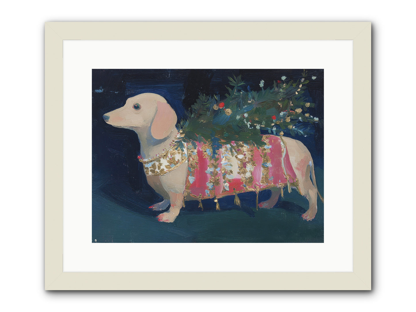 Dapper In December -- Framed Print - White 16x12