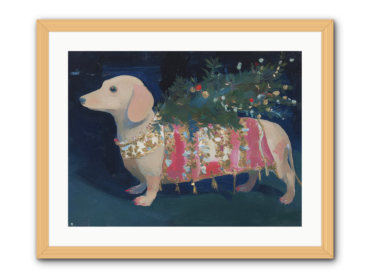 Dapper In December -- Framed Print - Natural 24x18