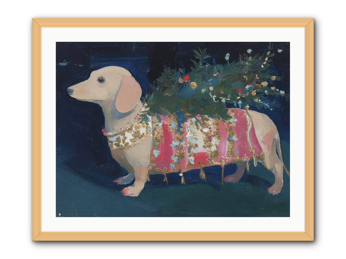 Dapper In December -- Framed Print - Natural 32x24