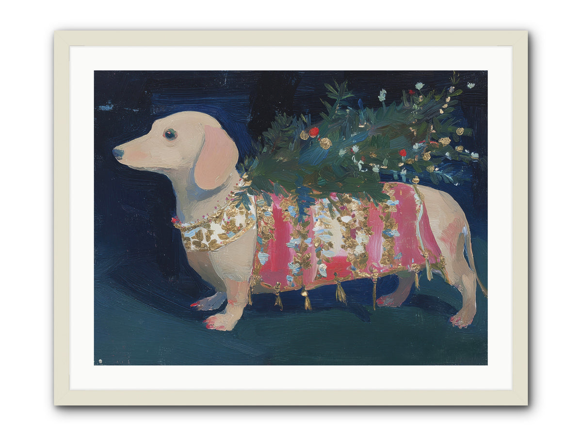 Dapper In December -- Framed Print - White 32x24