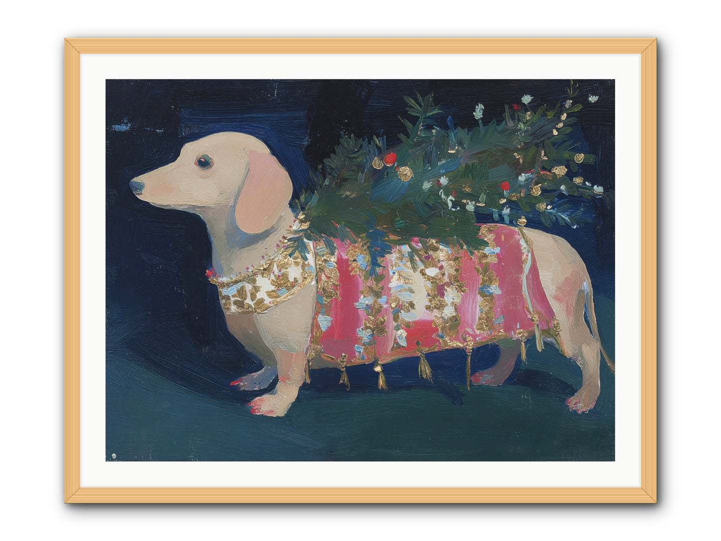 Dapper In December -- Framed Print - Natural 40x30
