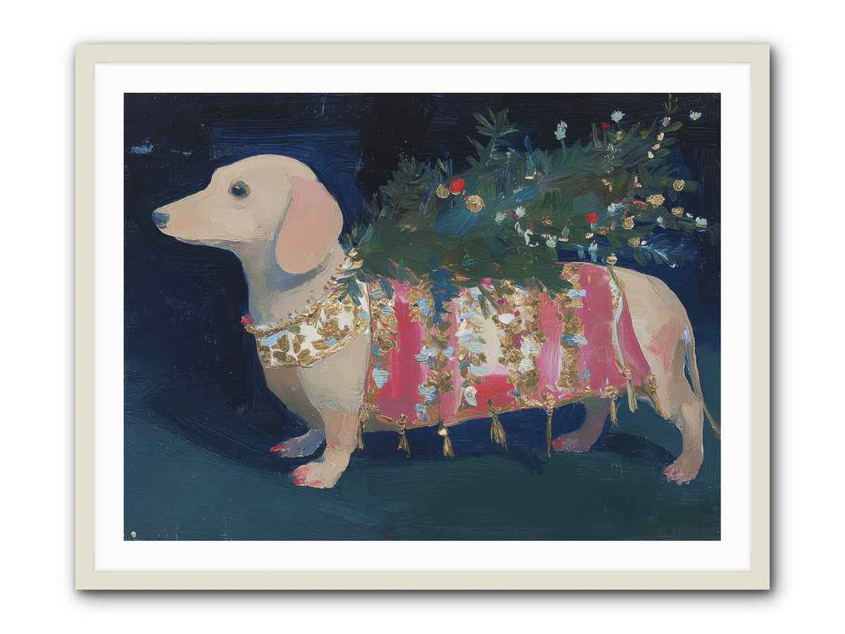 Dapper In December -- Framed Print - White 40x30