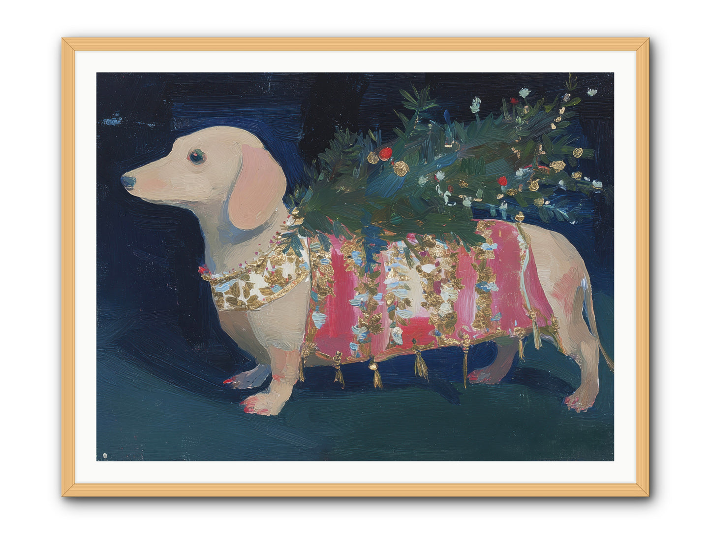 Dapper In December -- Framed Print - Natural 48x36
