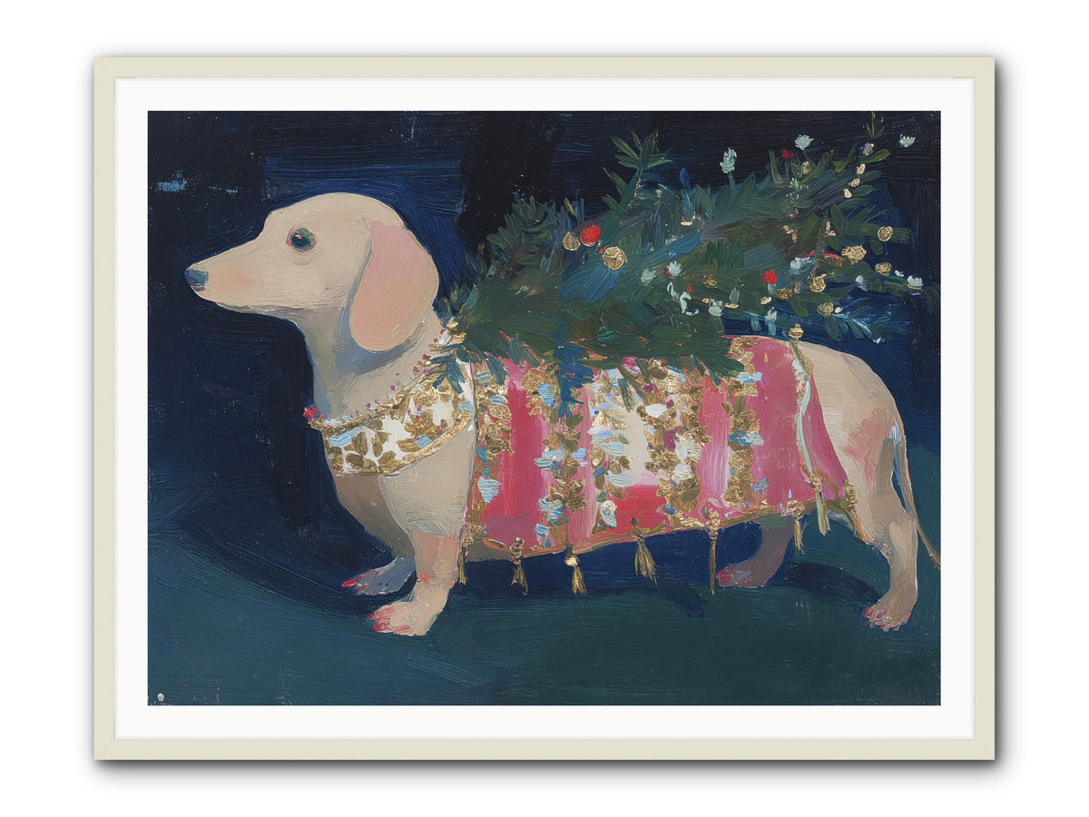 Dapper In December -- Framed Print - White 48x36
