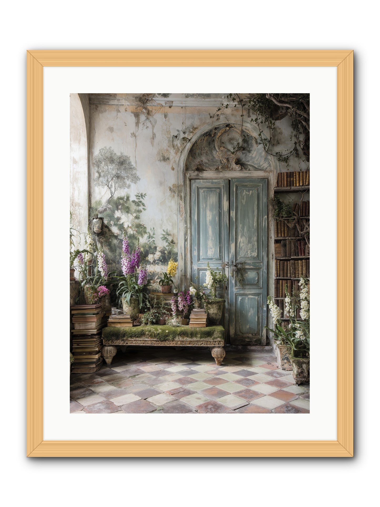 Darcy -- Framed Print - Natural 18x24