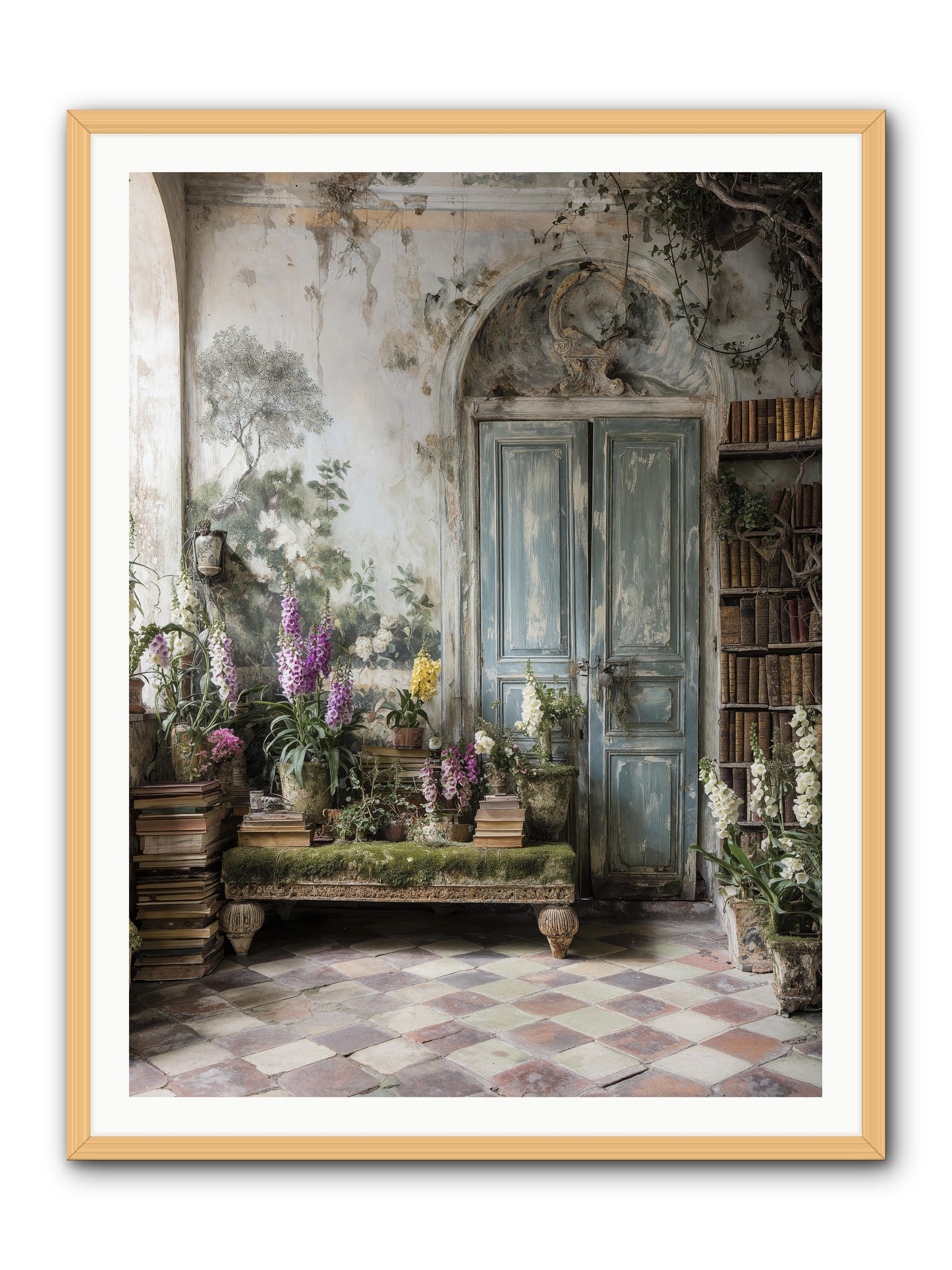 Darcy -- Framed Print - Natural 36x48