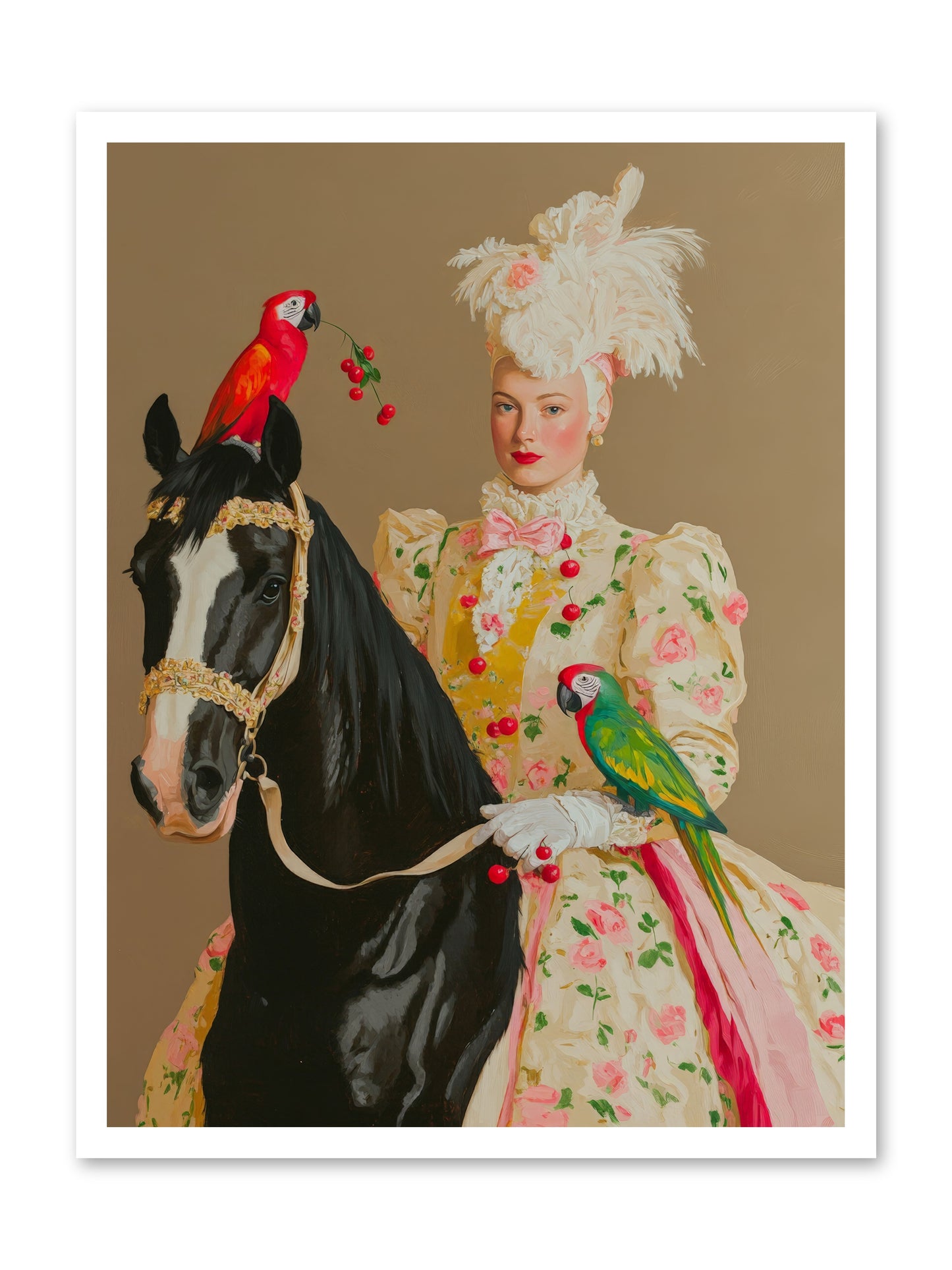 Darjeeling & DressageRez2 -- Paper Print 24x32