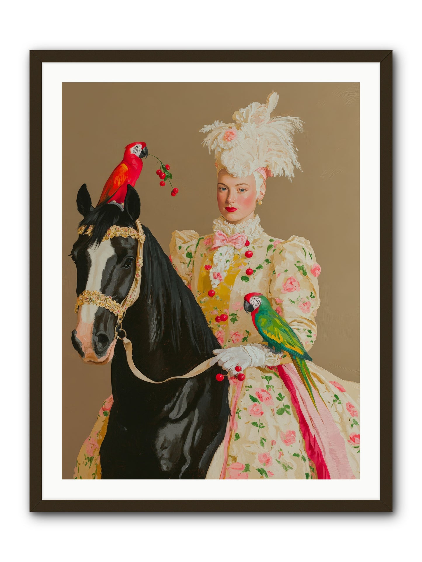 Darjeeling & DressageRez2 -- Framed Print - Black 30x40