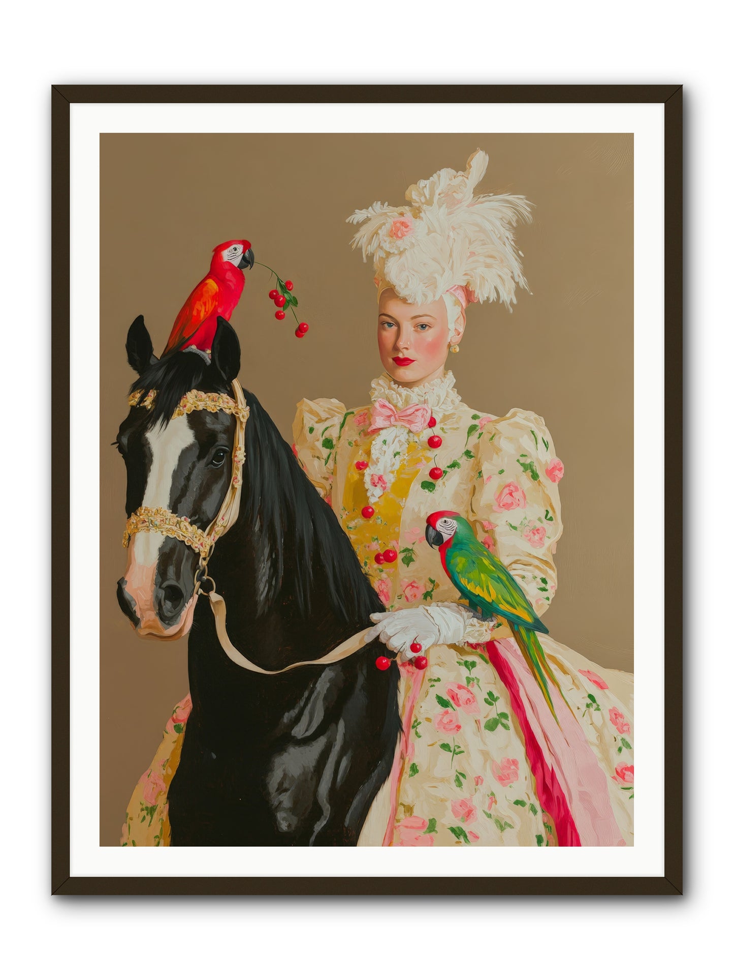 Darjeeling & DressageRez2 -- Framed Print - Black 36x48
