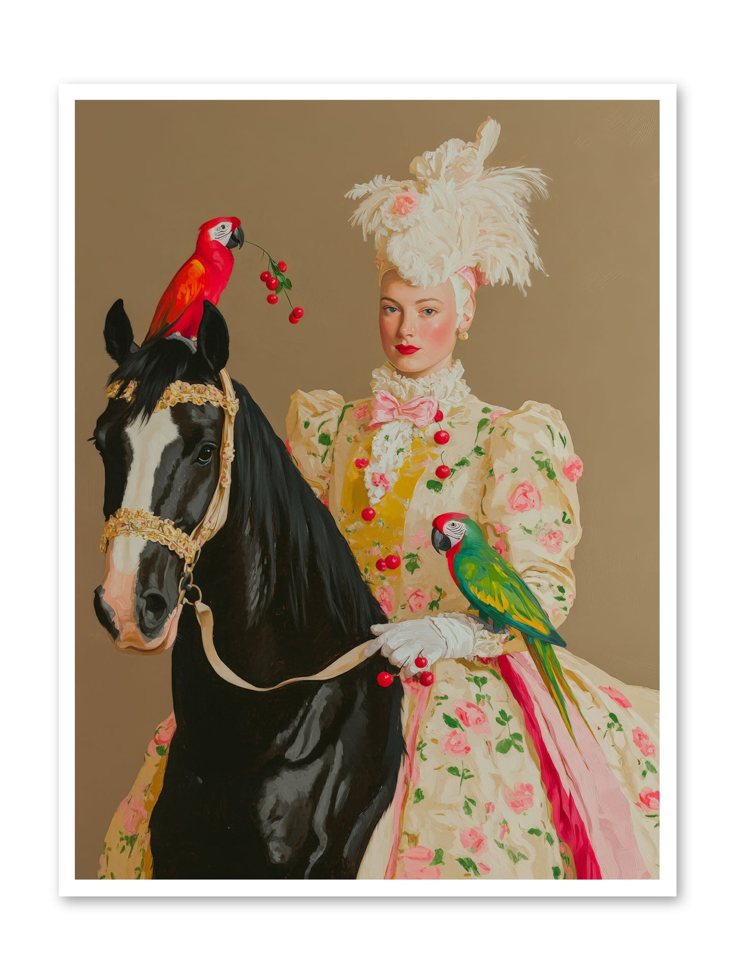 Darjeeling & DressageRez2 -- Loose Canvas Print 36x48