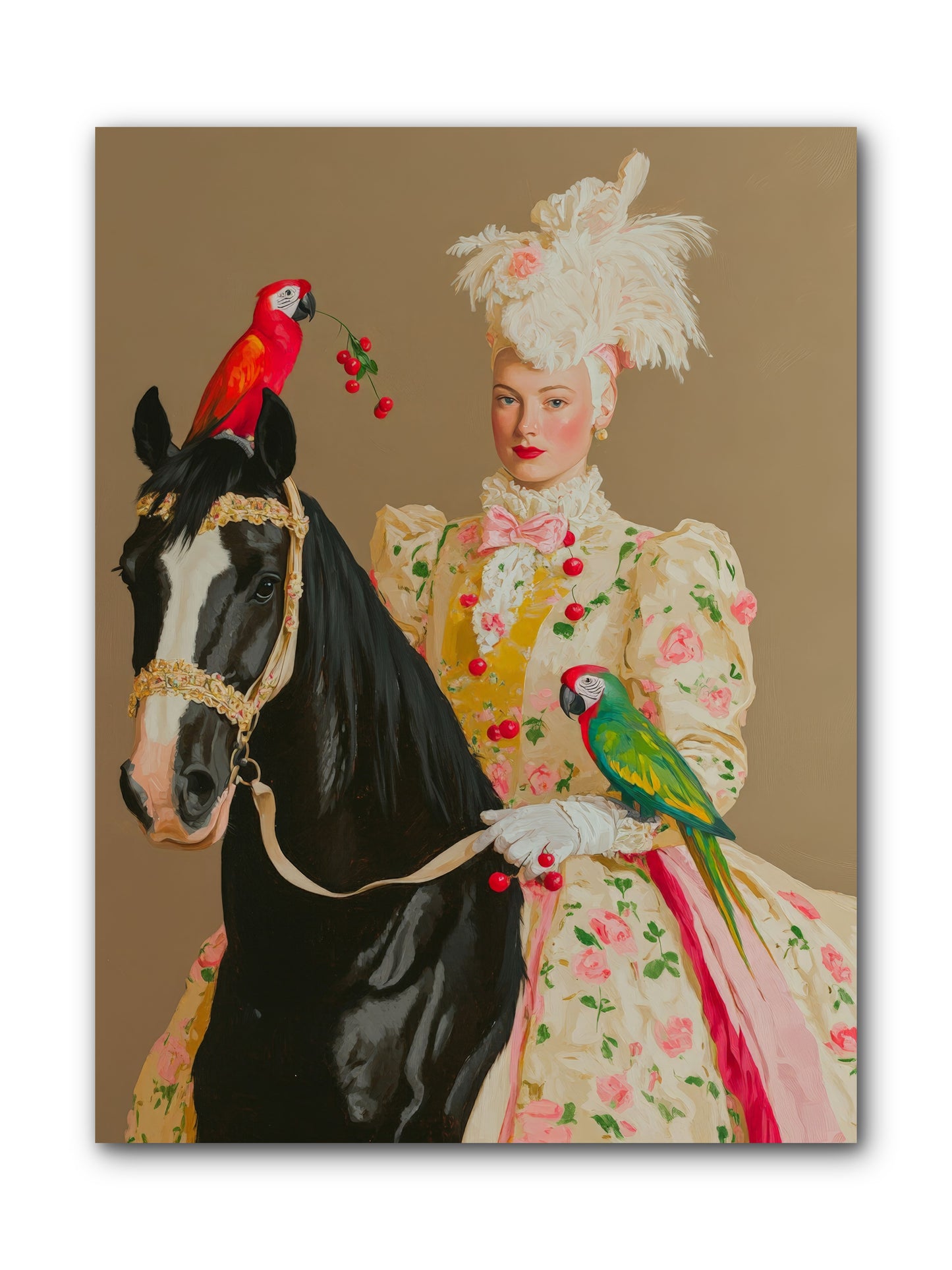 Darjeeling & DressageRez2 -- Wrapped Canvas 9x12