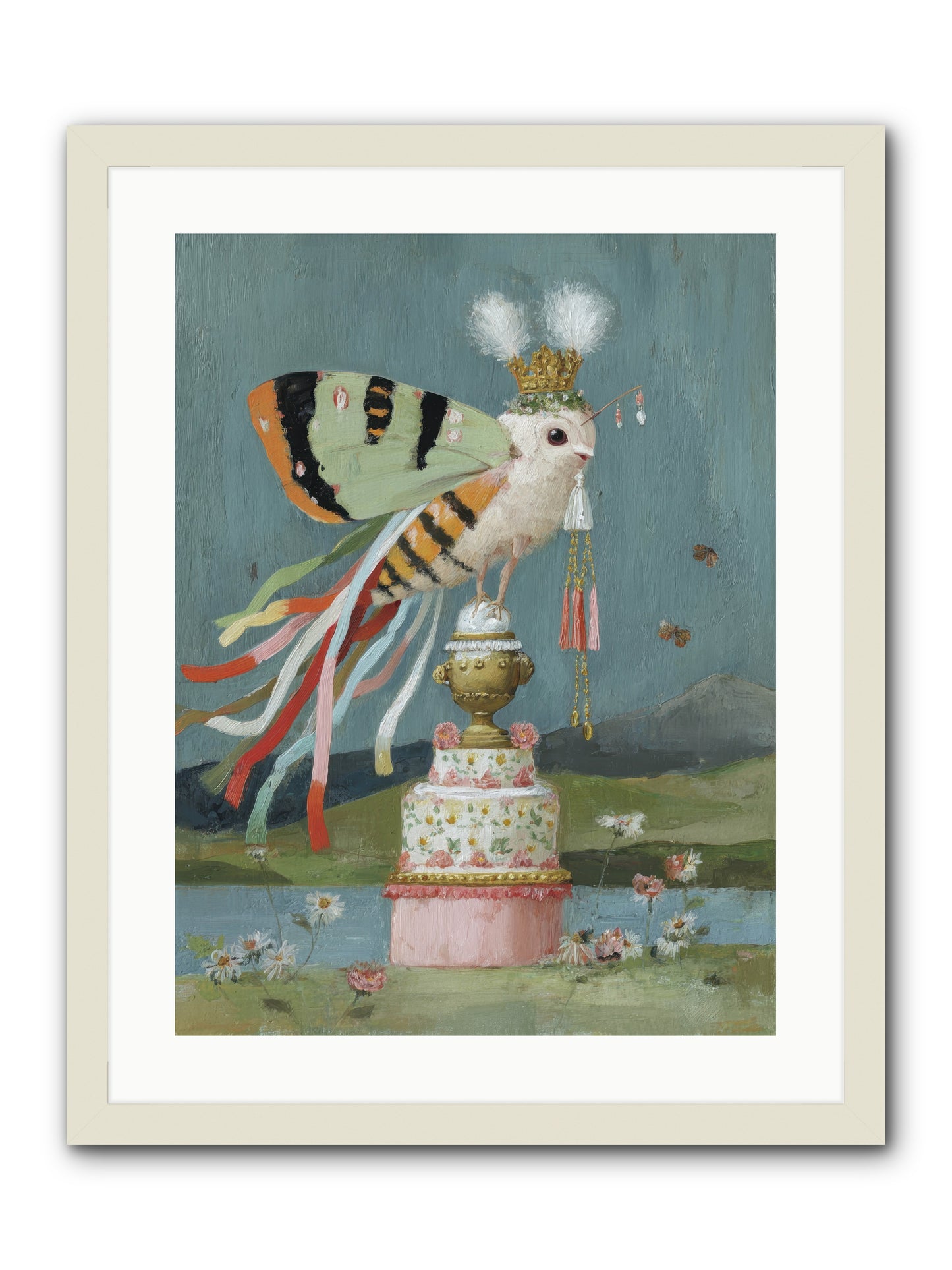 Darling Discovers Wonder -- Framed Print - White 18x24