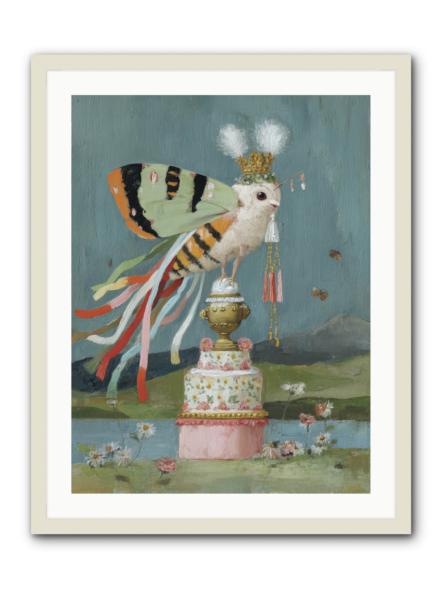 Darling Discovers Wonder -- Framed Print - White 24x32
