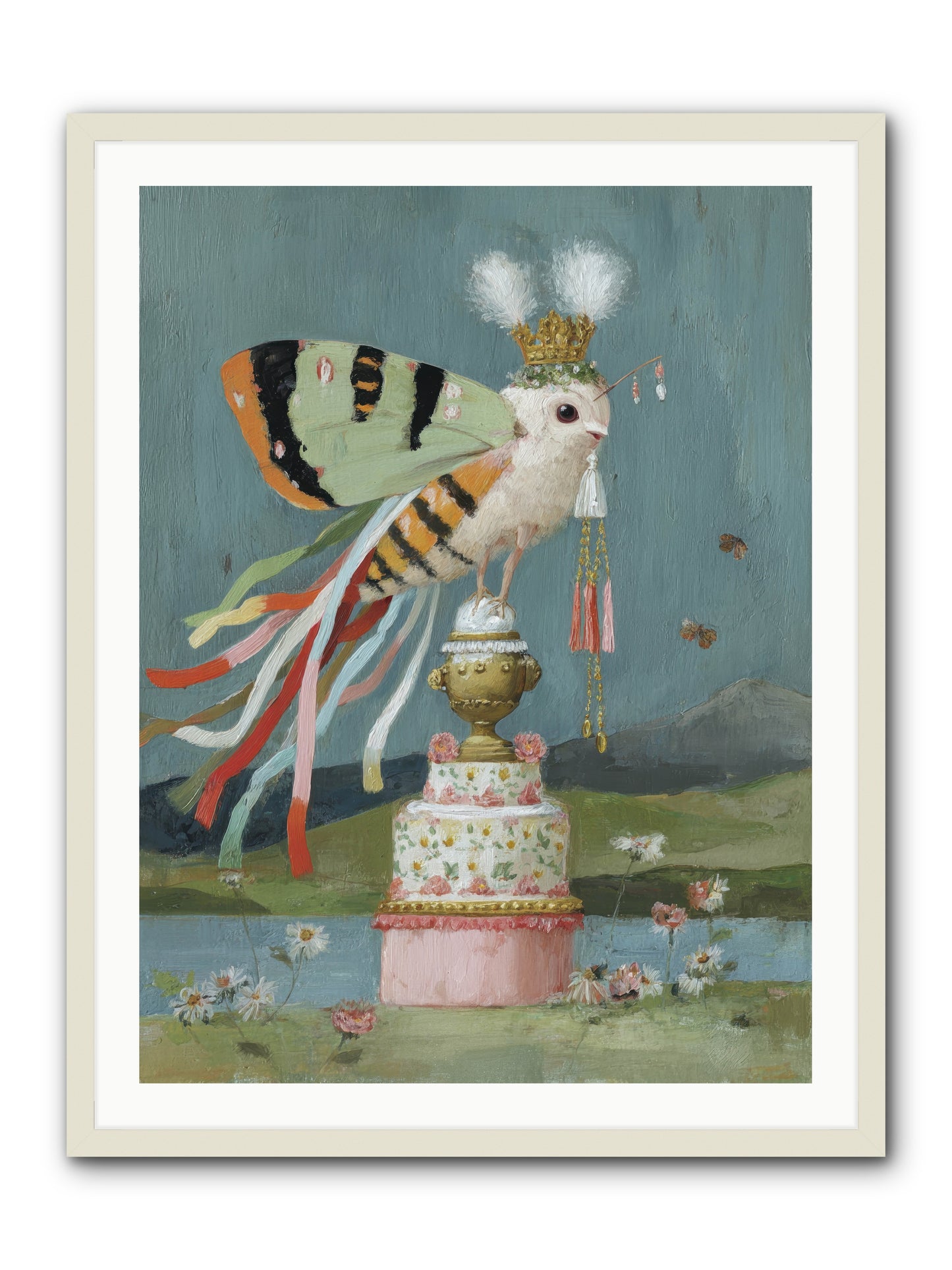 Darling Discovers Wonder -- Framed Print - White 30x40