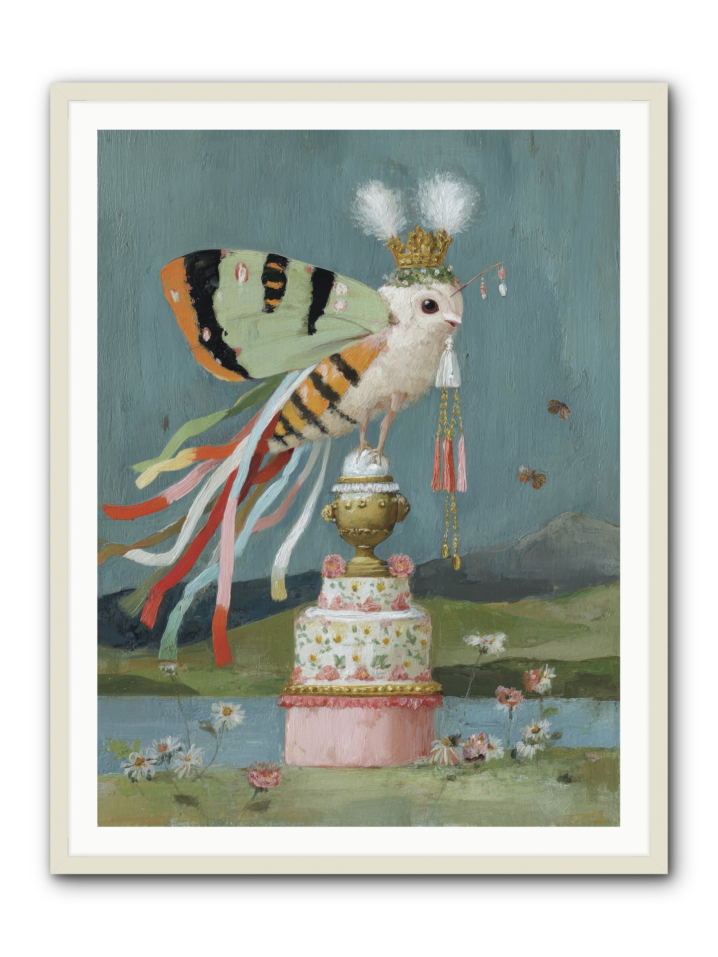 Darling Discovers Wonder -- Framed Print - White 36x48