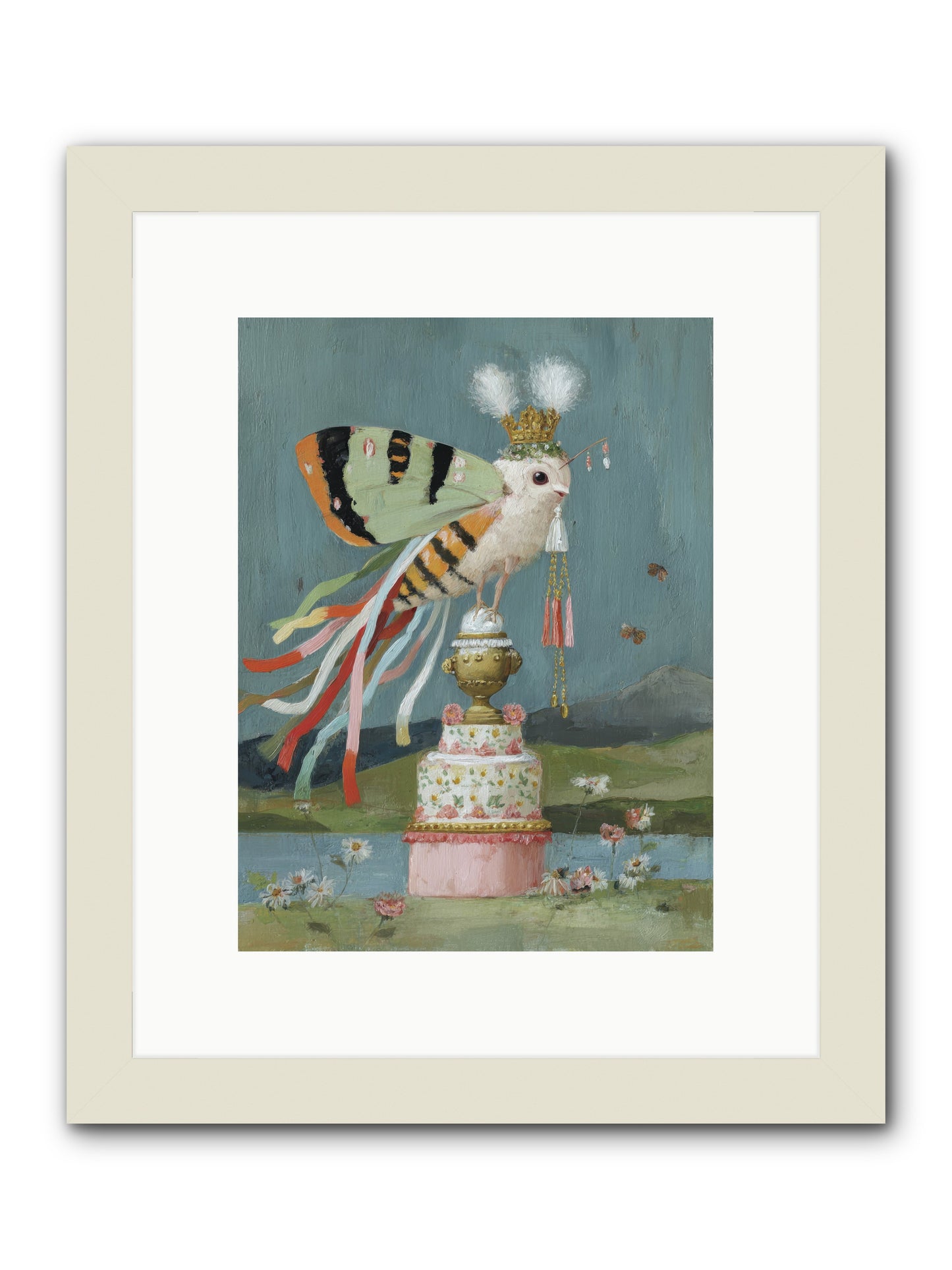 Darling Discovers Wonder -- Framed Print - White 9x12