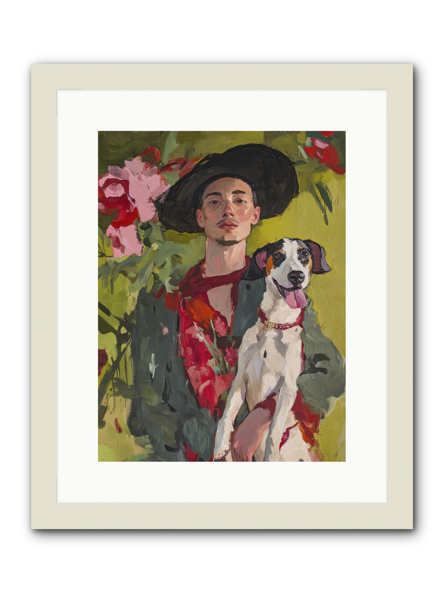 Darling of My Days -- Framed Print - White 12x16