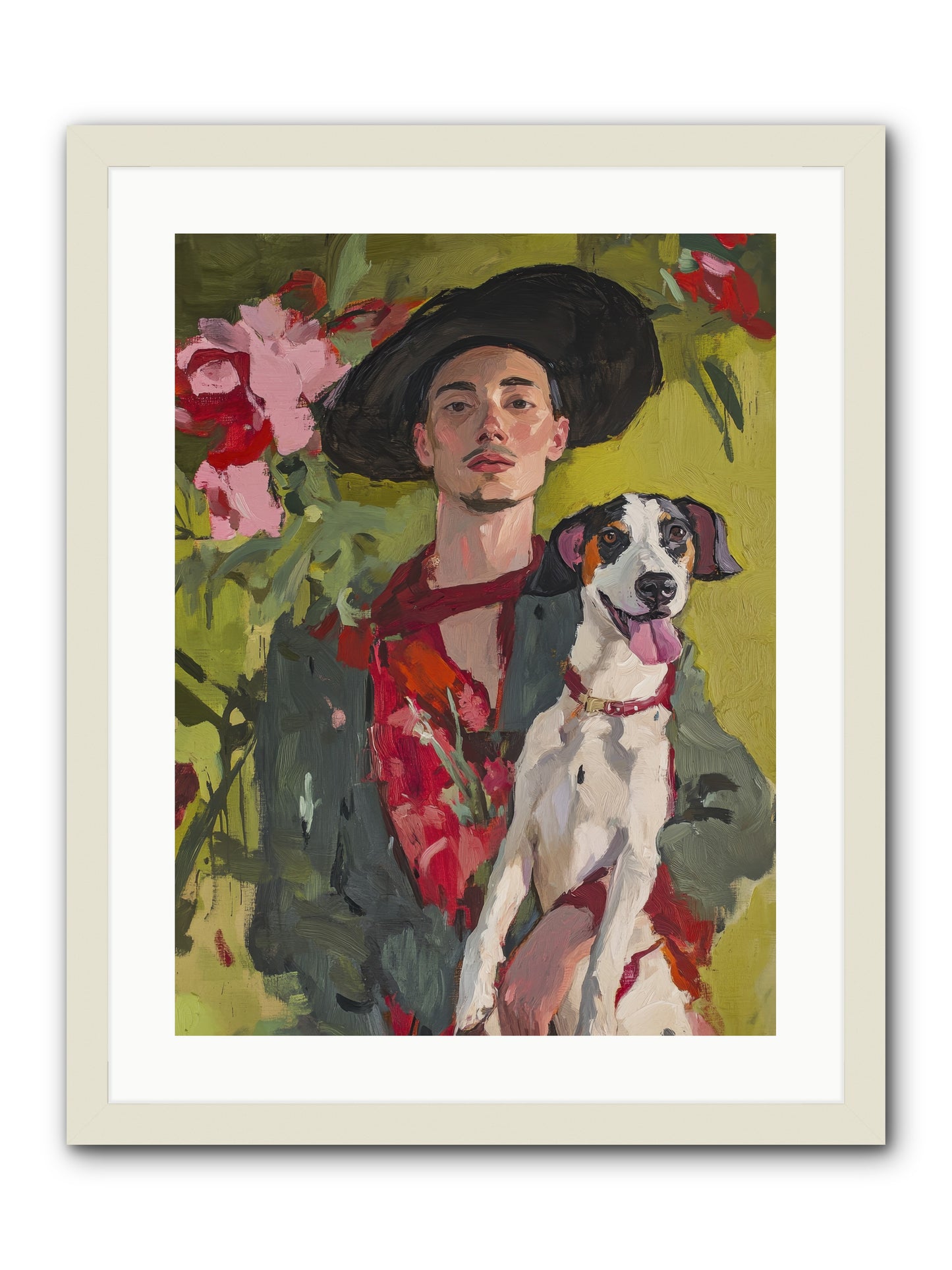 Darling of My Days -- Framed Print - White 18x24