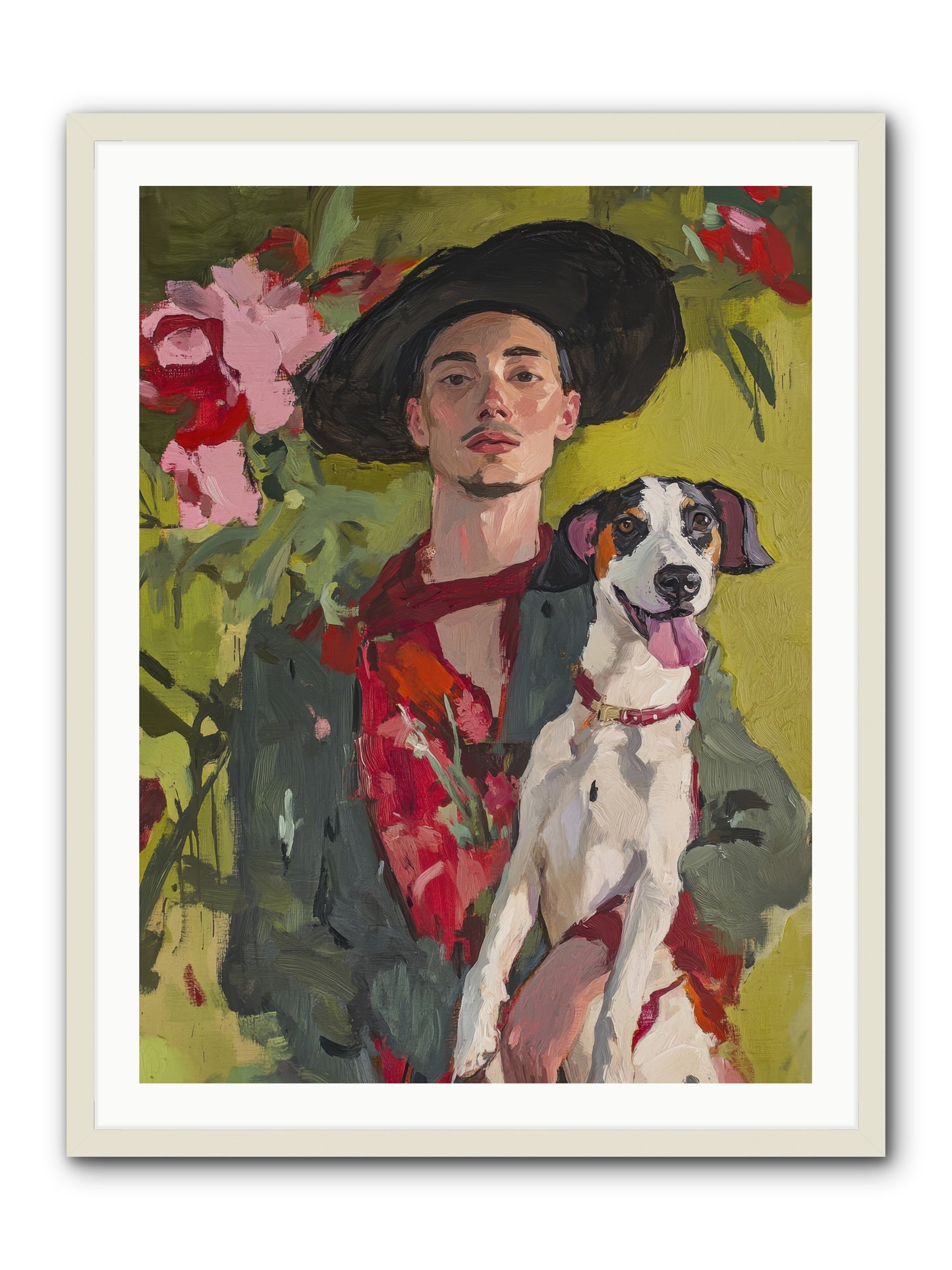 Darling of My Days -- Framed Print - White 30x40