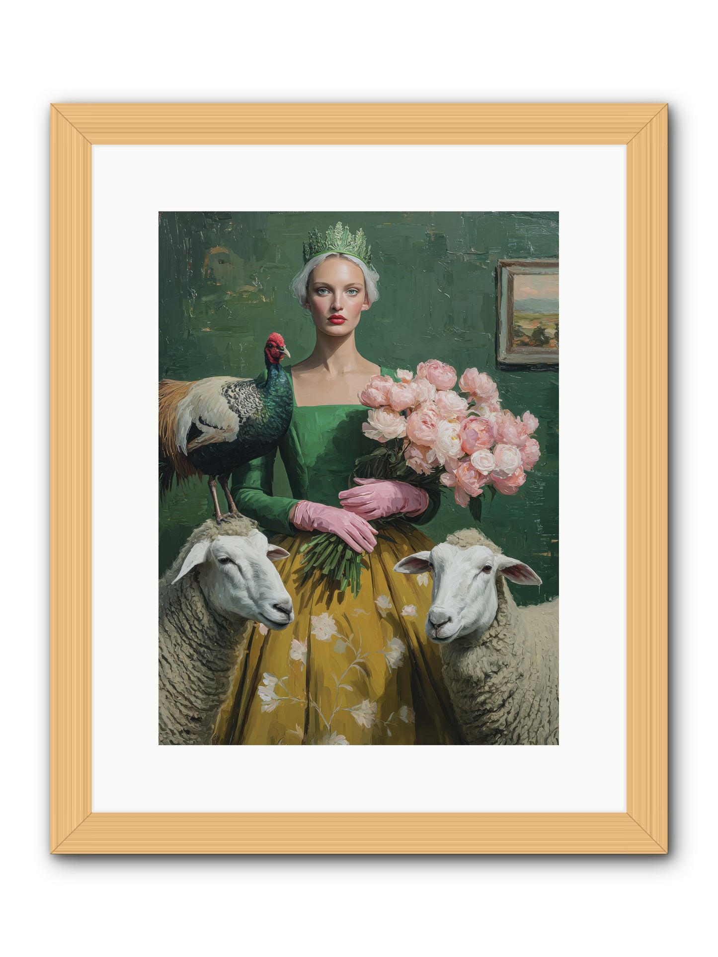 Darling of the Verdant Hollow-REZ -- Framed Print - Natural 12x16