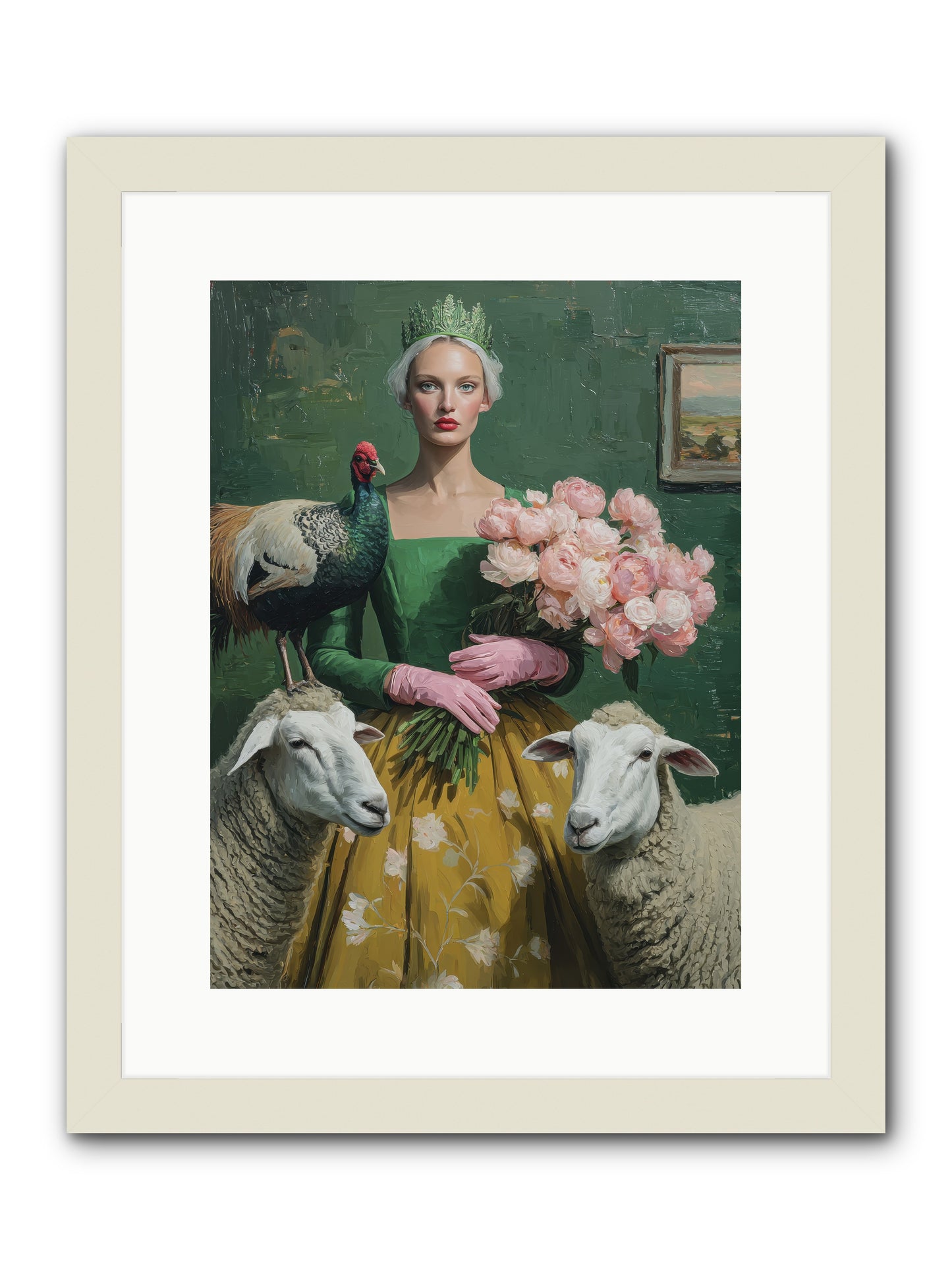 Darling of the Verdant Hollow-REZ -- Framed Print - White 12x16