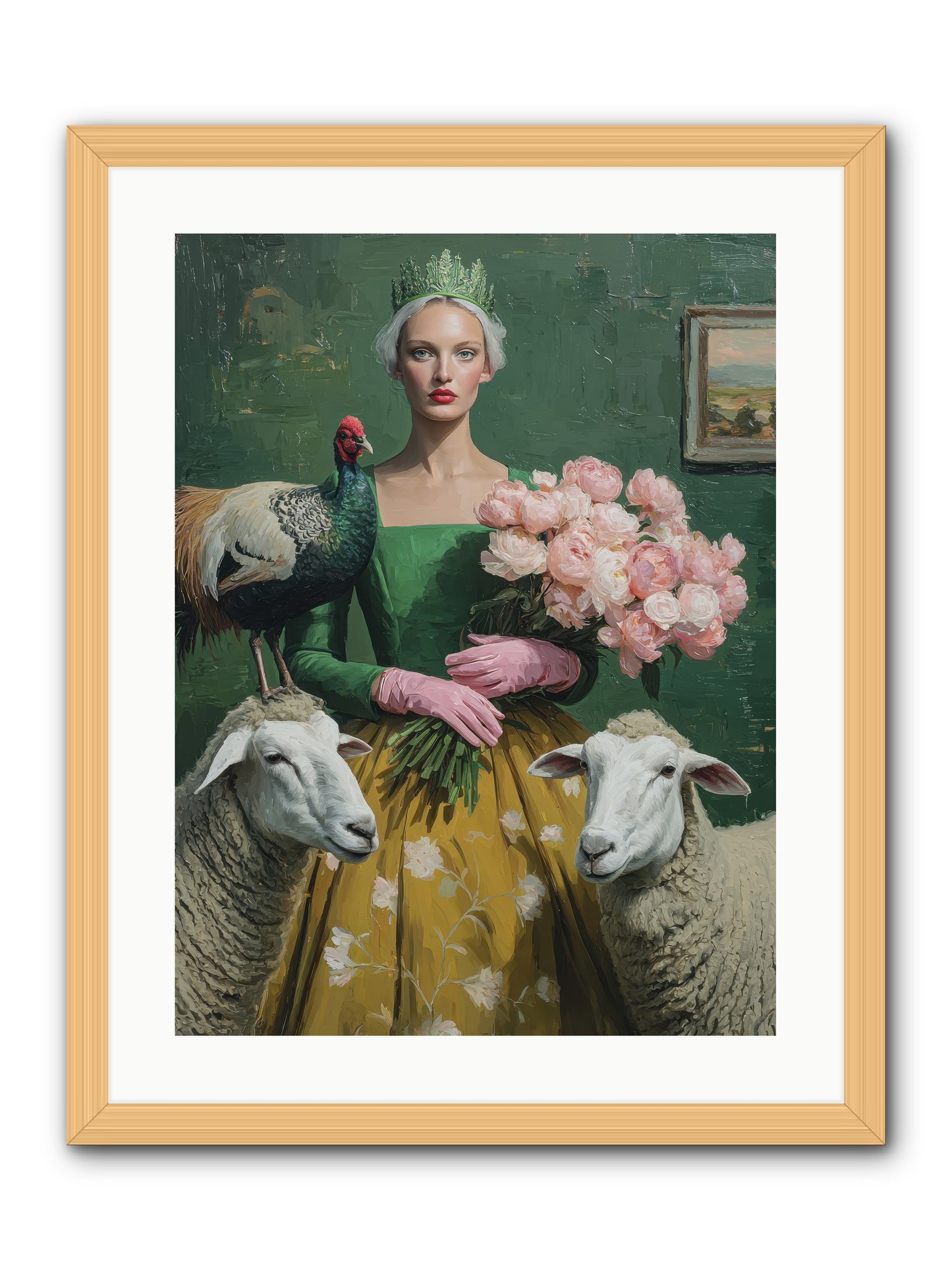 Darling of the Verdant Hollow-REZ -- Framed Print - Natural 18x24