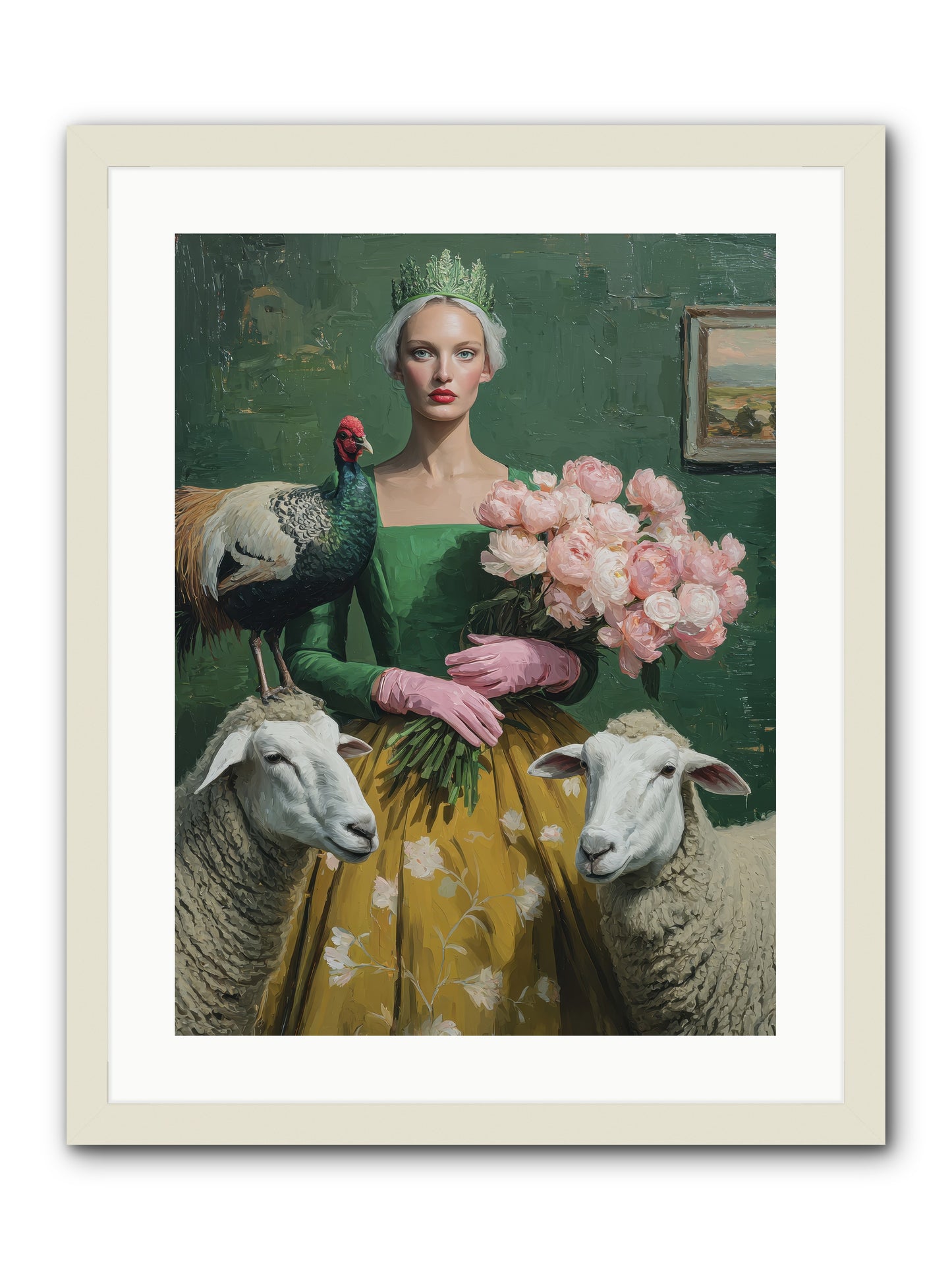Darling of the Verdant Hollow-REZ -- Framed Print - White 18x24