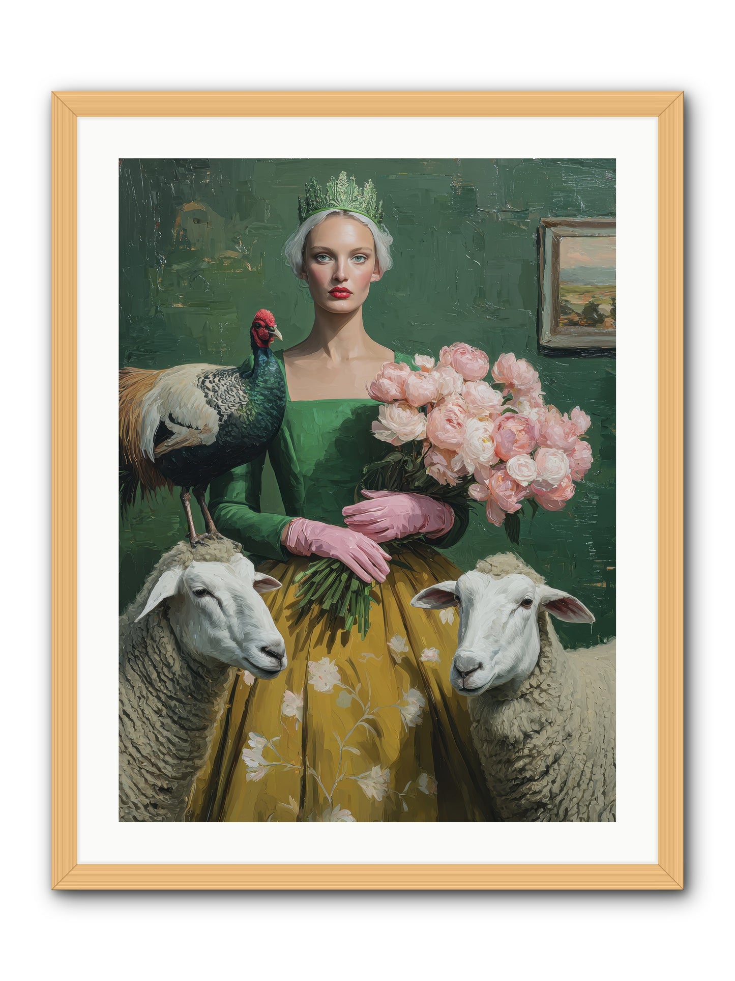 Darling of the Verdant Hollow-REZ -- Framed Print - Natural 24x32