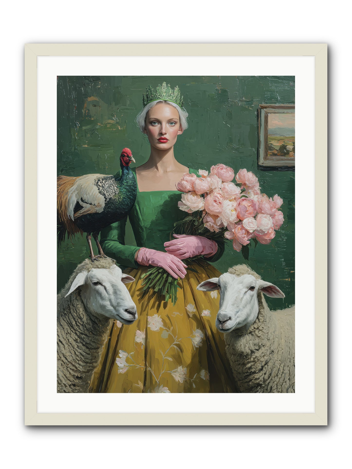 Darling of the Verdant Hollow-REZ -- Framed Print - White 24x32