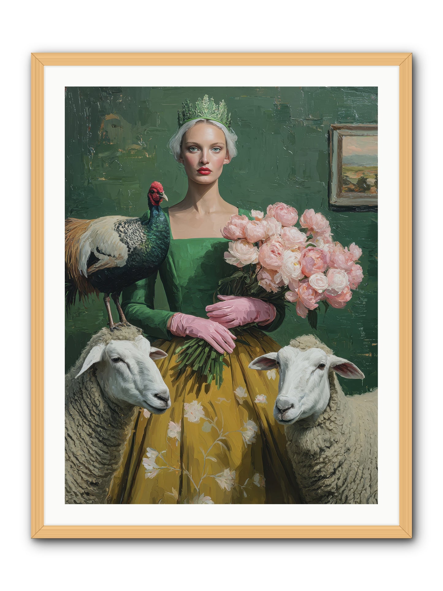Darling of the Verdant Hollow-REZ -- Framed Print - Natural 30x40