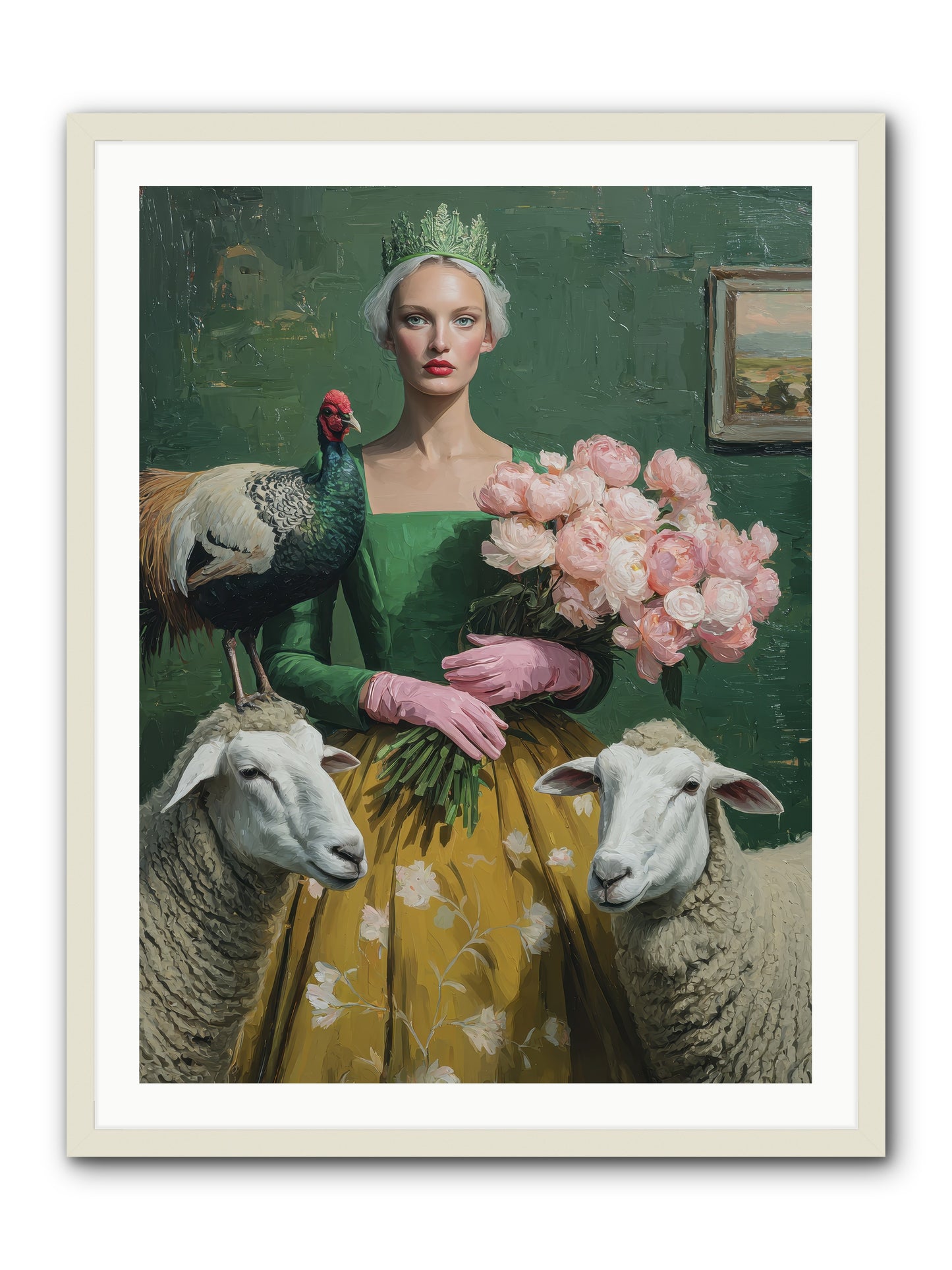 Darling of the Verdant Hollow-REZ -- Framed Print - White 30x40
