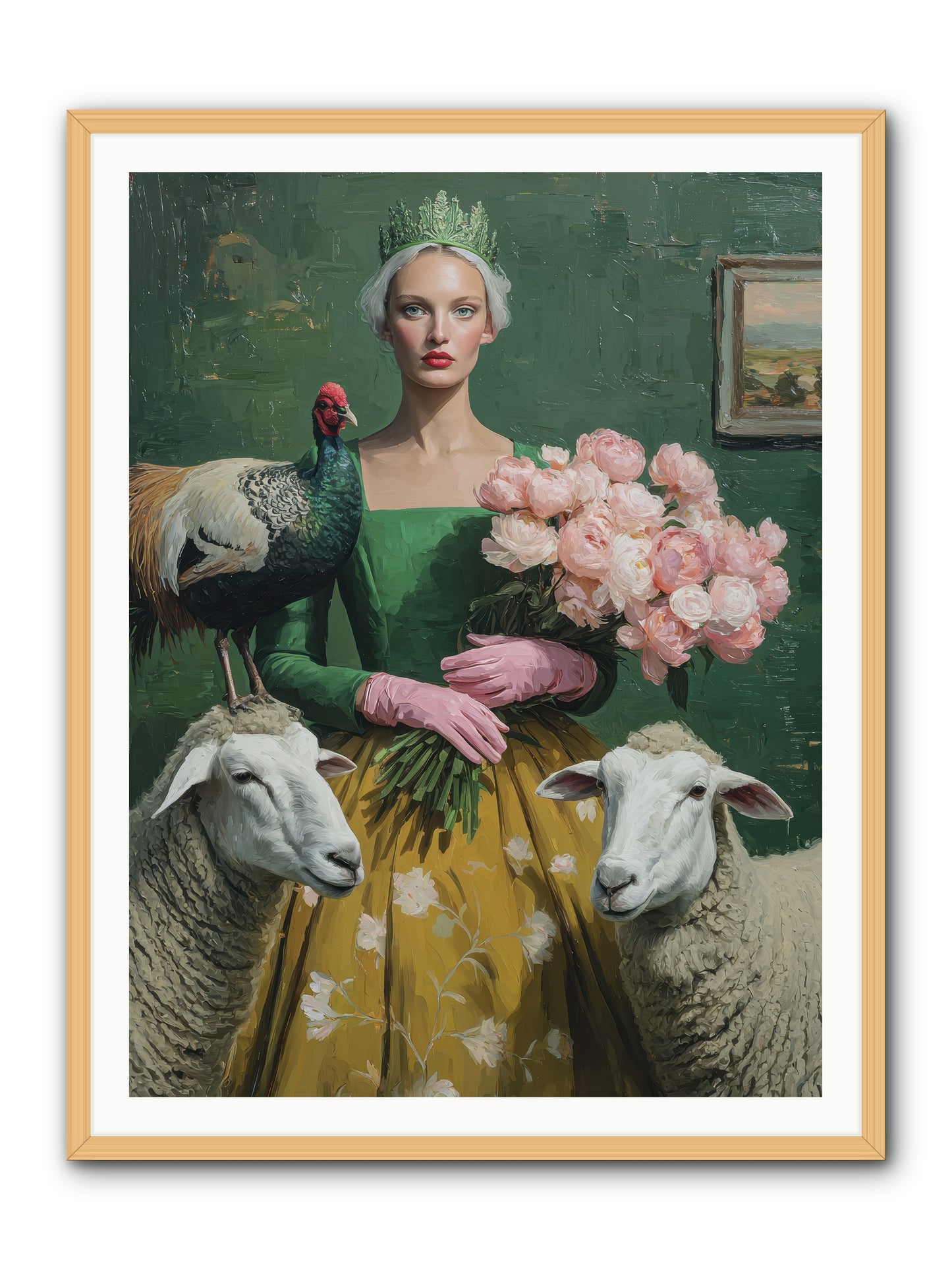 Darling of the Verdant Hollow-REZ -- Framed Print - Natural 36x48