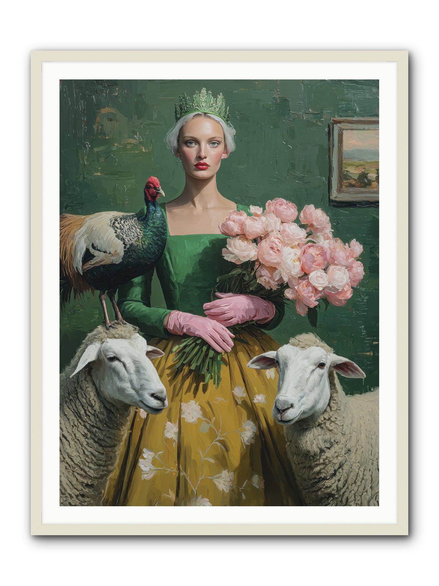 Darling of the Verdant Hollow-REZ -- Framed Print - White 36x48