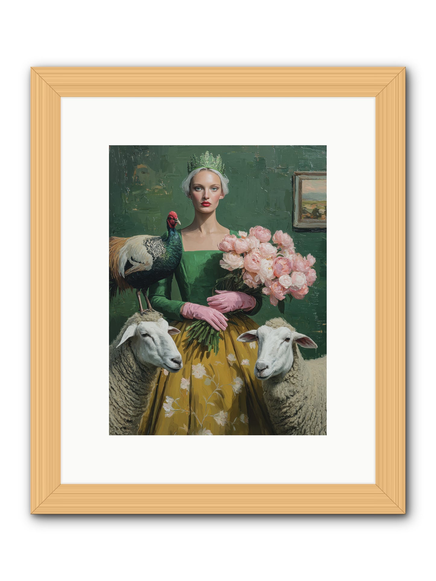 Darling of the Verdant Hollow-REZ -- Framed Print - Natural 9x12